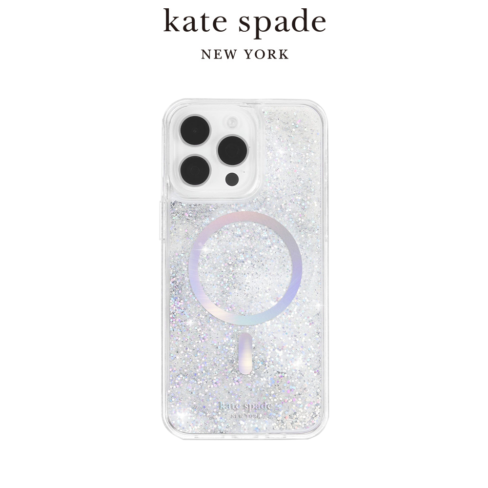 【kate spade】iPhone 15系列 MagSafe 精品手機殼 經典流沙