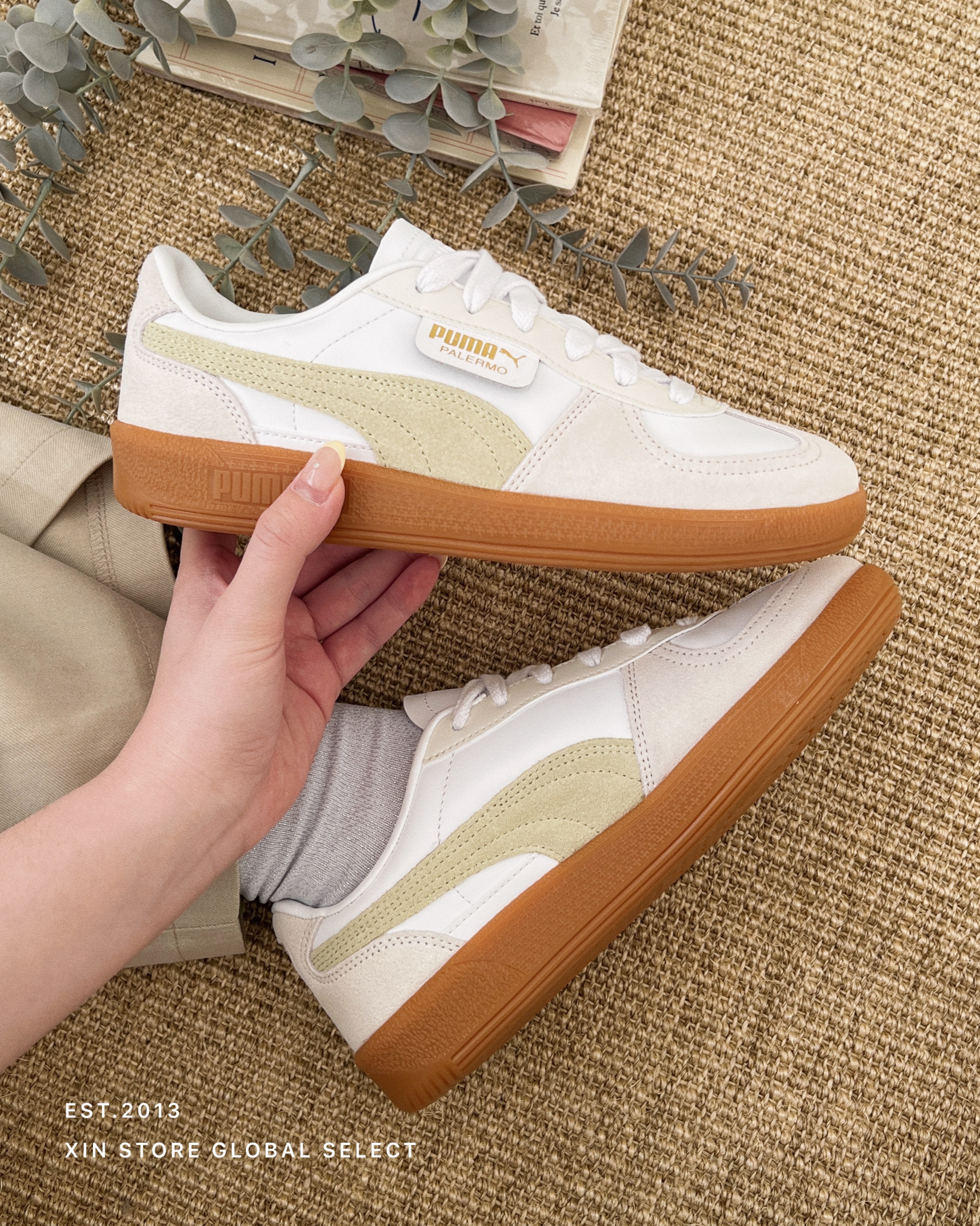 <夏日小清新🩳>Puma Palermo 德訓鞋 焦糖底 麂皮 奶油 青葡萄 黃綠