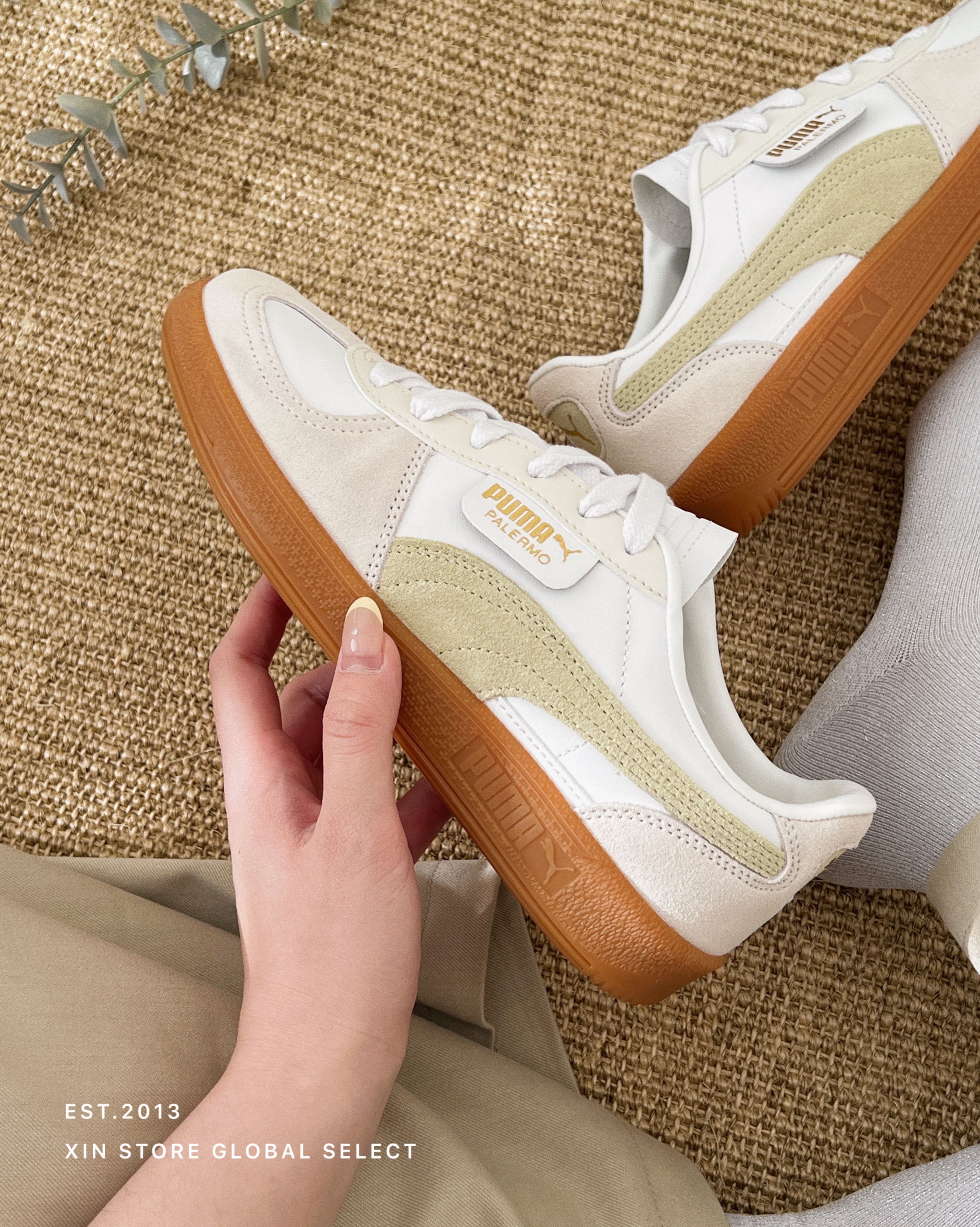 <夏日小清新🩳>Puma Palermo 德訓鞋 焦糖底 麂皮 奶油 青葡萄 黃綠