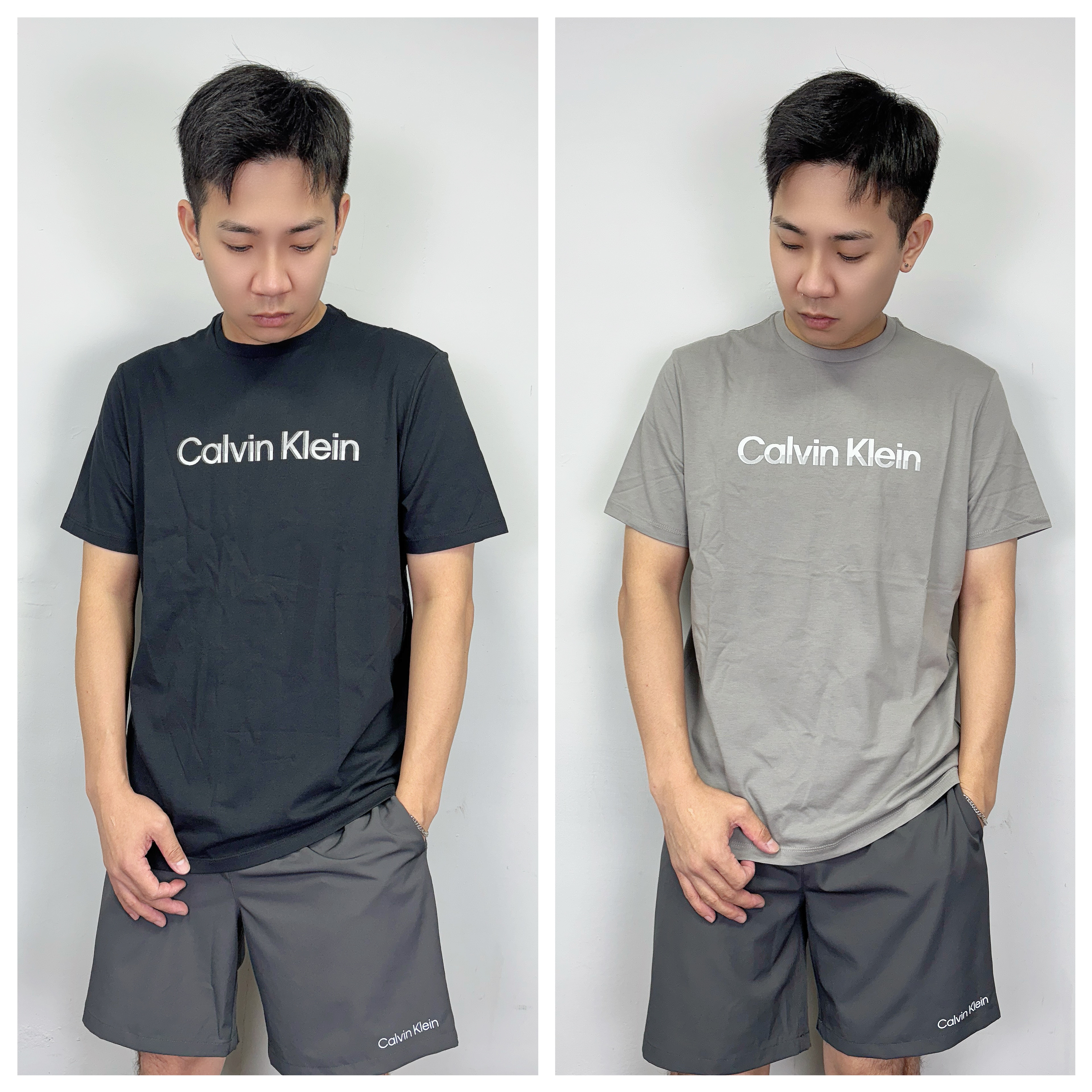 Calvin Klein CK 雙色疊字 短袖上衣 短袖 短T