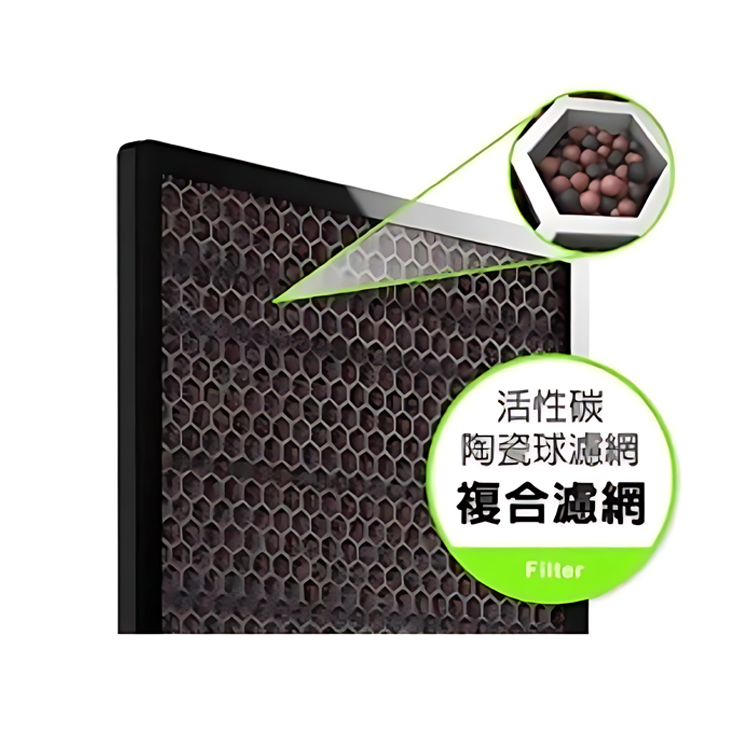 SAMPO 聲寶 適用阿沺APK-MB22C/APK-MA22C 空氣清淨機 陶瓷球活性碳濾網(A-FMA22C-C)