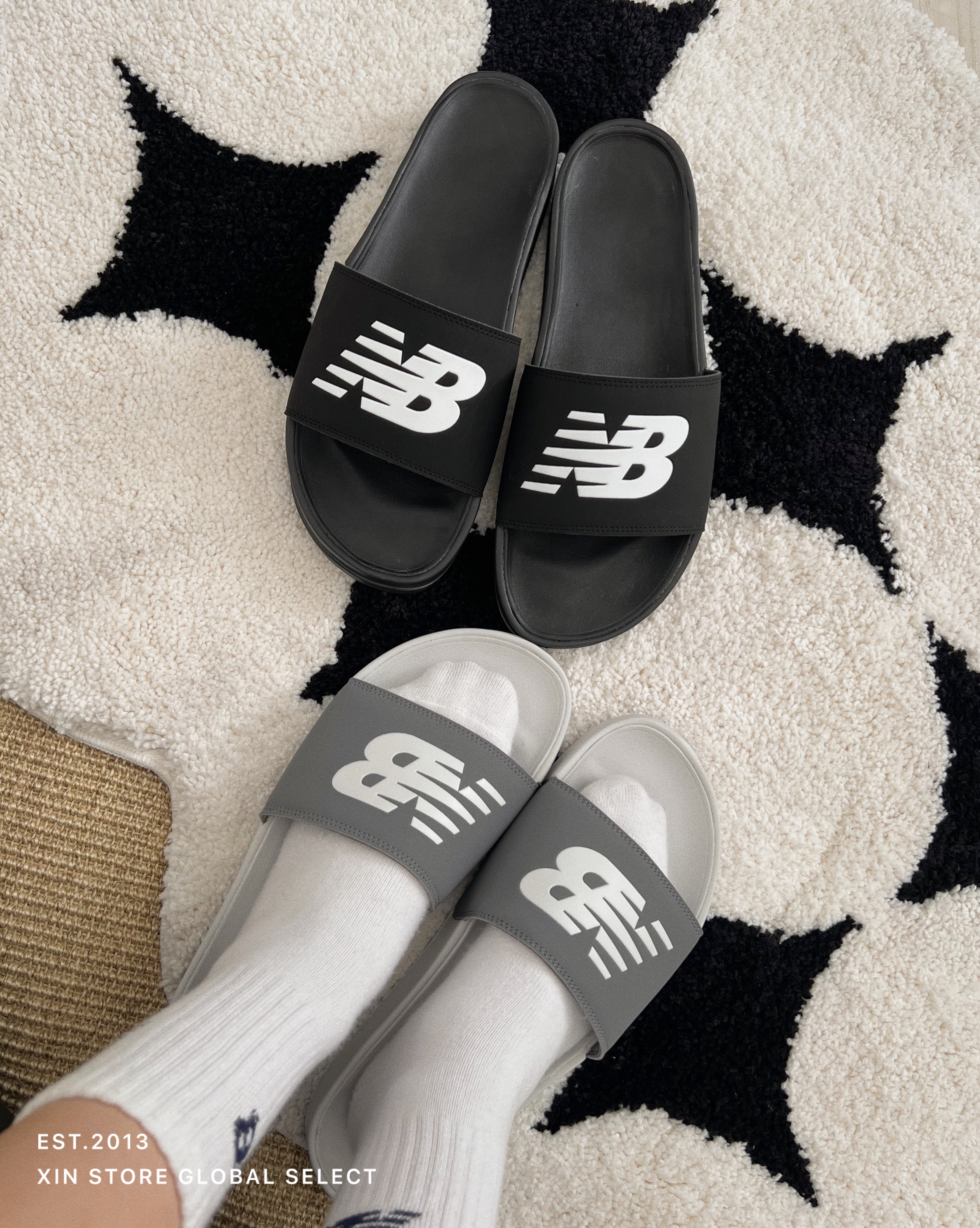 【現貨】New Balance NB Klutch 200 Slide 經典Logo 海綿 拖鞋 霧灰 黑 森林綠