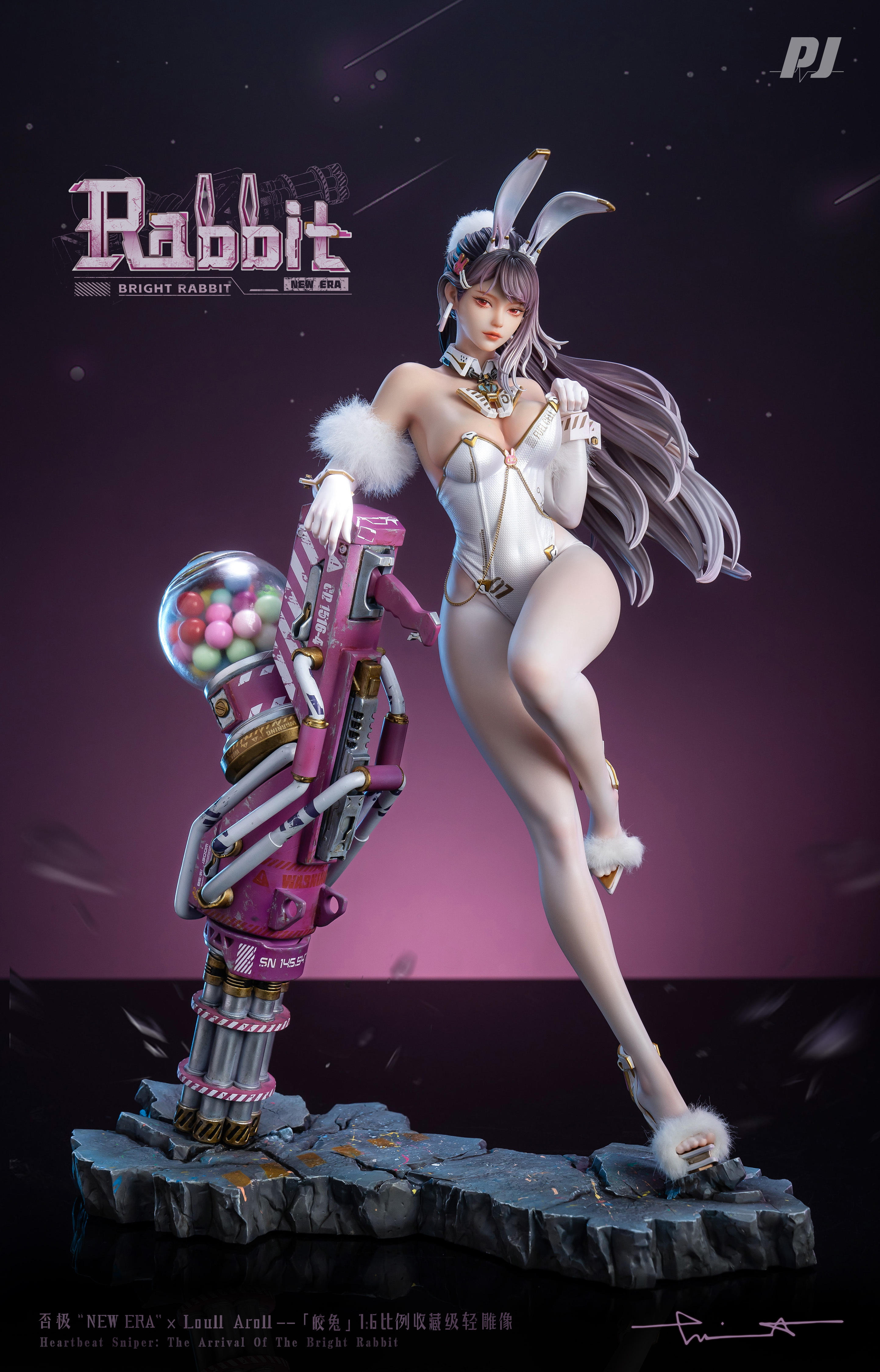 否極 - 1/6 New Era x Loull AroLL藝術家聯名 「皎兔」 PIJI NEW ERA X LOULL -- AROLL BRIGHT RABBIT 1/6 SCALE FIGURE