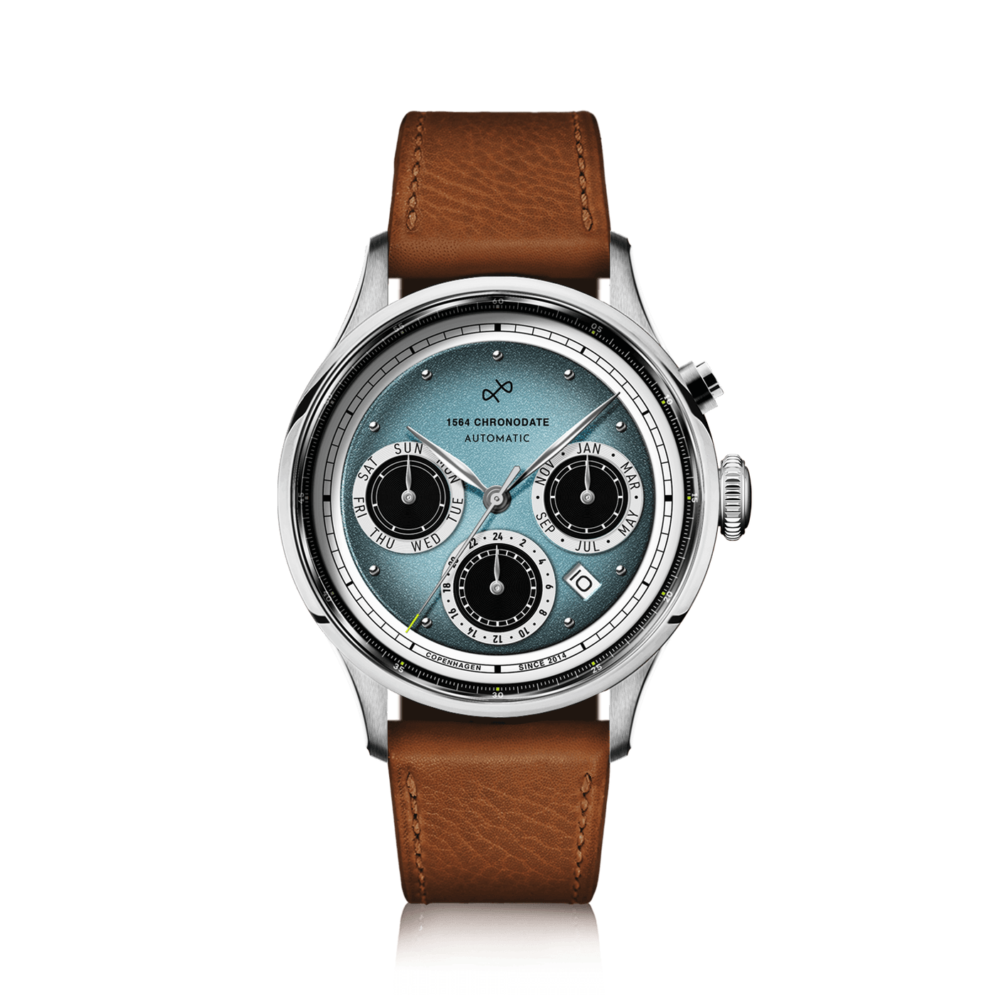 1564 Chronodate Automatic - Steel/Ice Blue