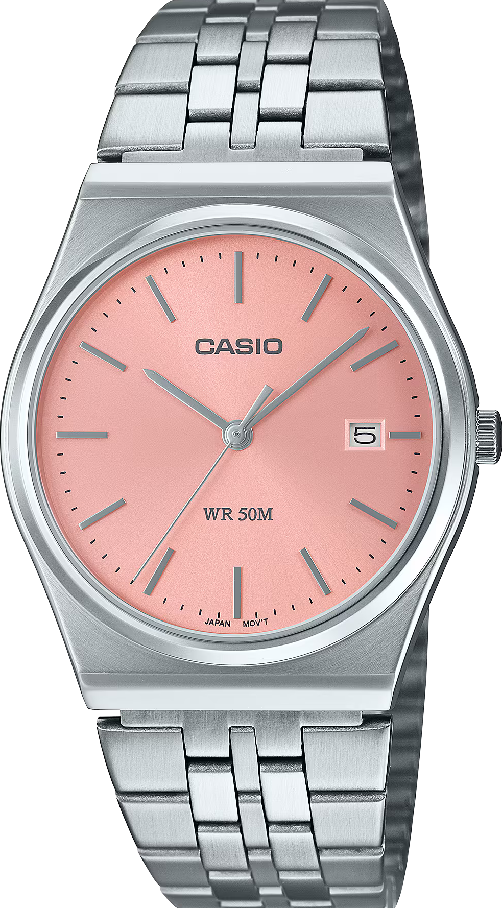 萬年鐘錶 - CASIO 卡西歐 復古外觀粉色面盤中性男女錶 MTP-B145D-4AV  錶徑35MM