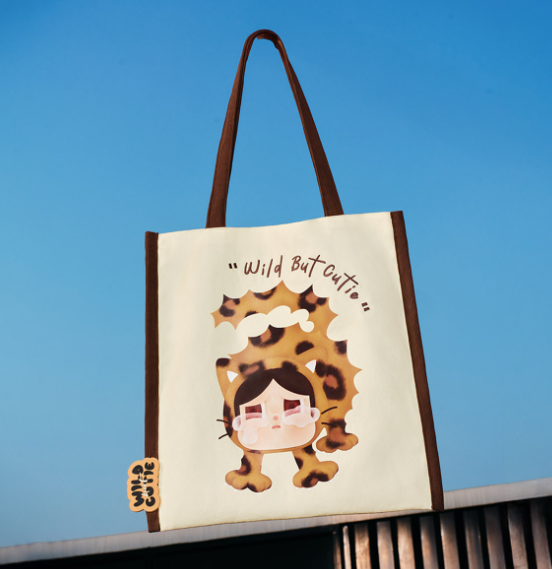 POPMART CRYBABY 豹紋貓貓TOTE BAG (H5 PO586)
