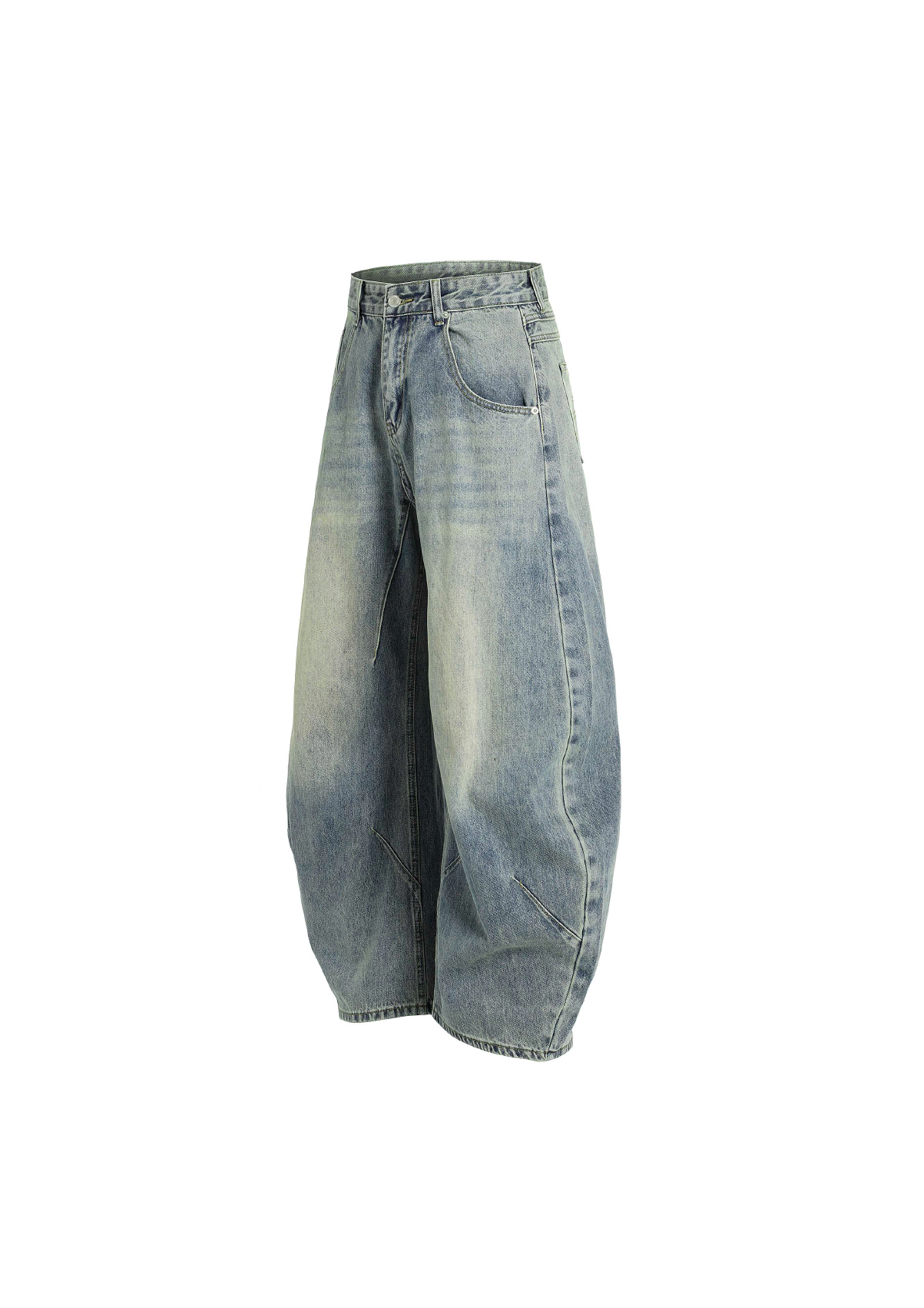 - SIMPLEACTION - 美式泥染復古水洗彎刀褲