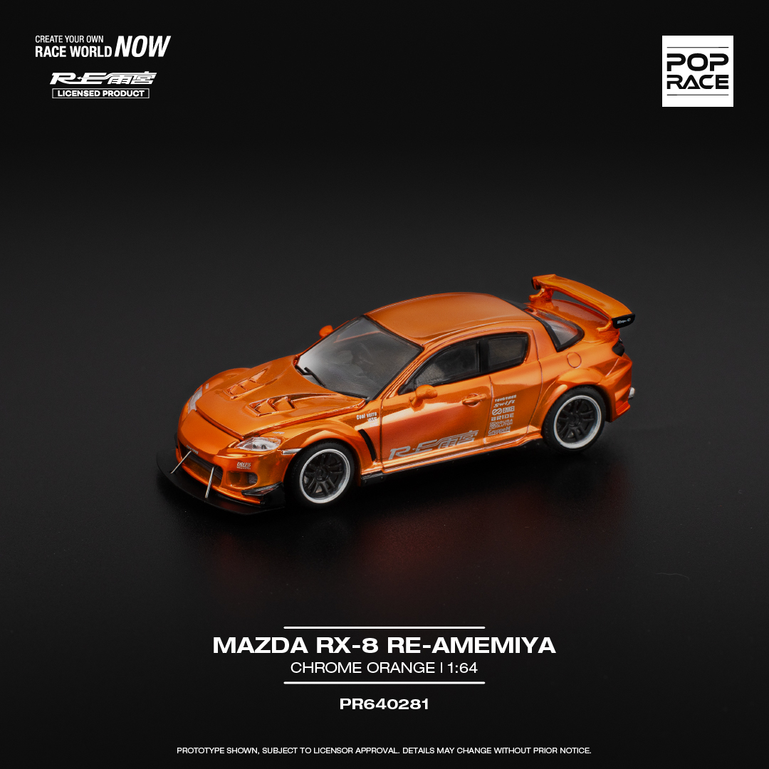 【預訂】Pop Race Mazda RX-8 Re-Amemiya Chrome Orange