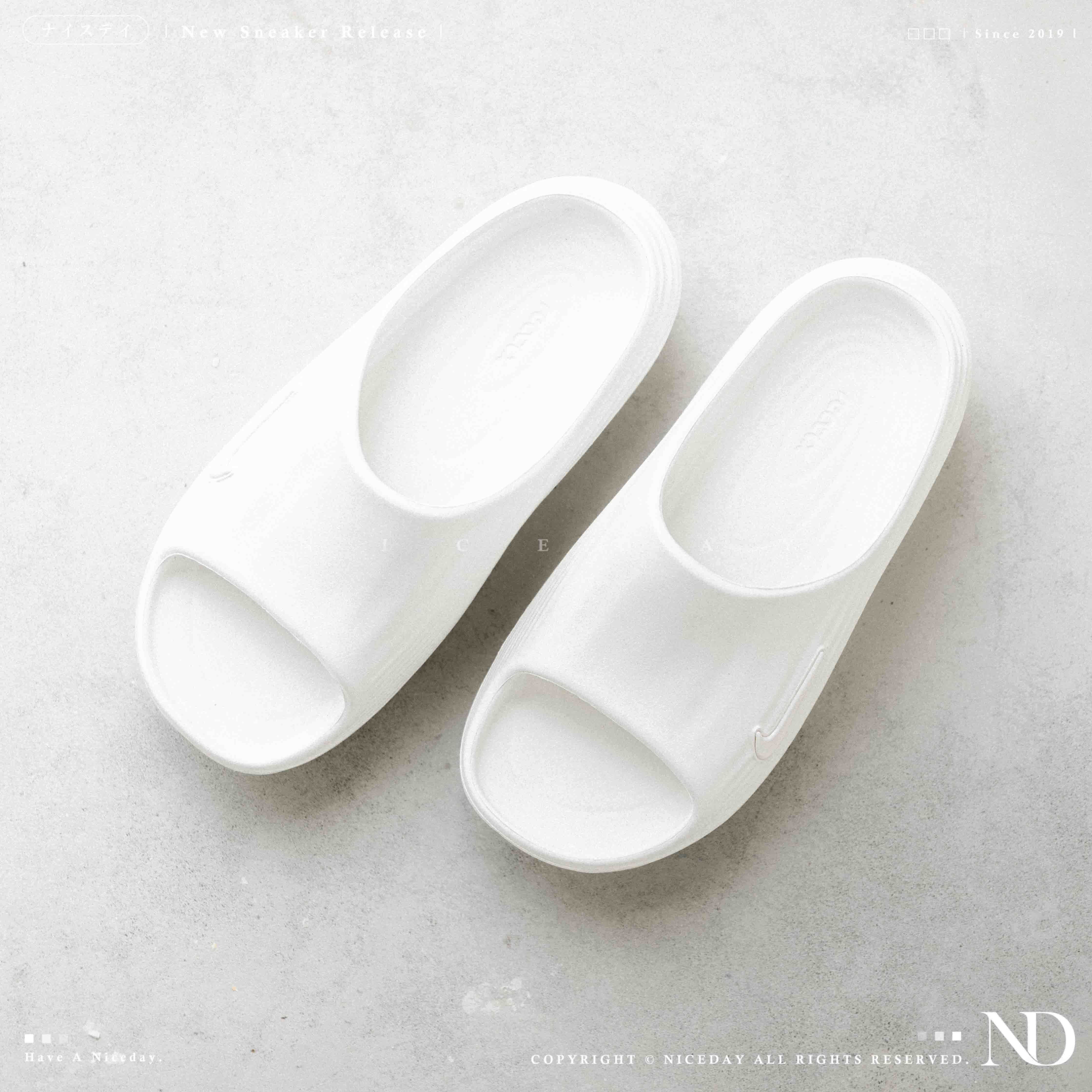 NICEDAY 現貨 Nike ReactX Rejuven 8 白色 純白 白 拖鞋 線條 女鞋 HV4484-100