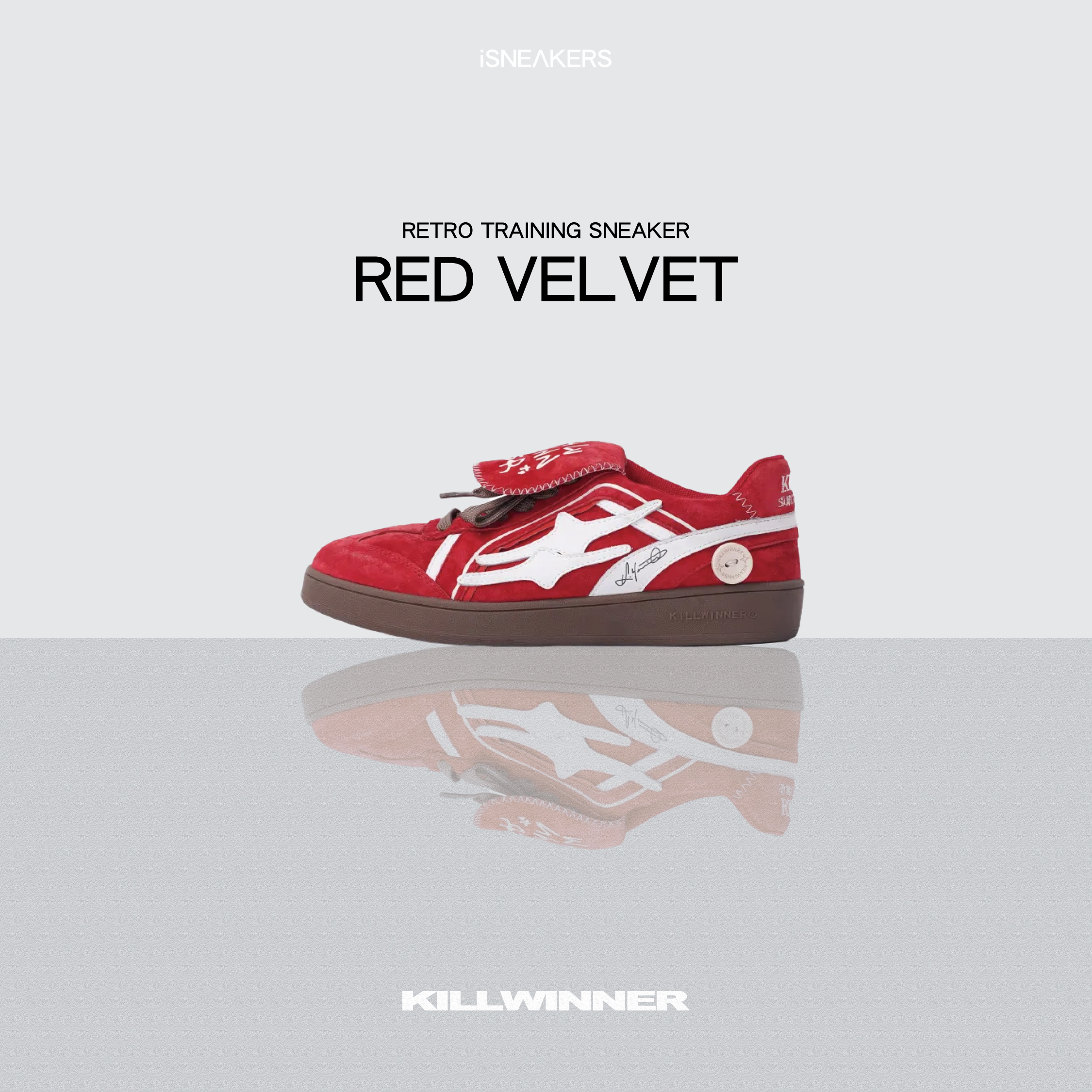 iSNEAKERS｜Killwinner 德訓鞋 麂皮紅絲絨 KWDX240201