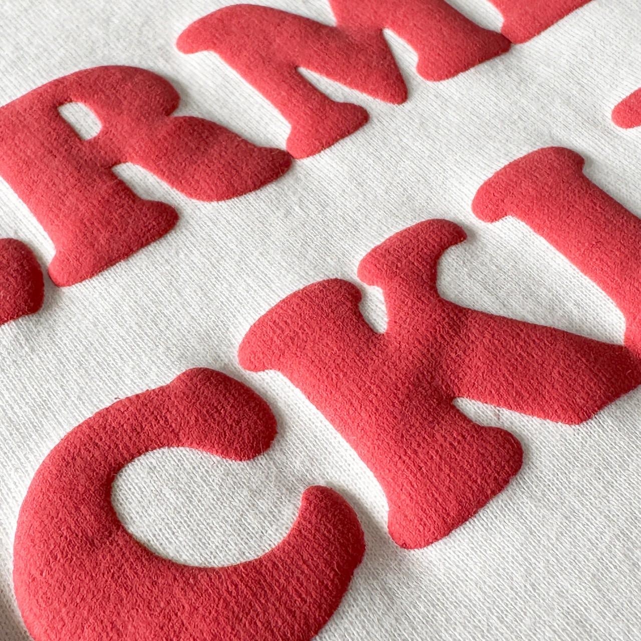 韓國短袖 WATERMELON PICKLES 發泡字BOXY 寬版版型短T 80919