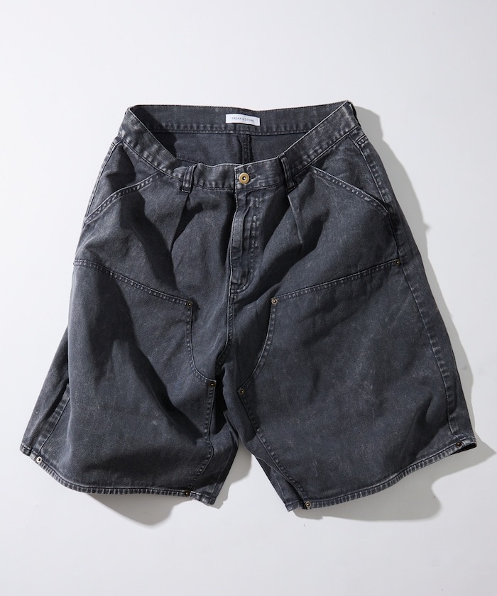 2025SS FREAK'S STORE 寬版 寬鬆 雙膝 水洗 牛仔 短褲 七分褲 現貨 1044248900376