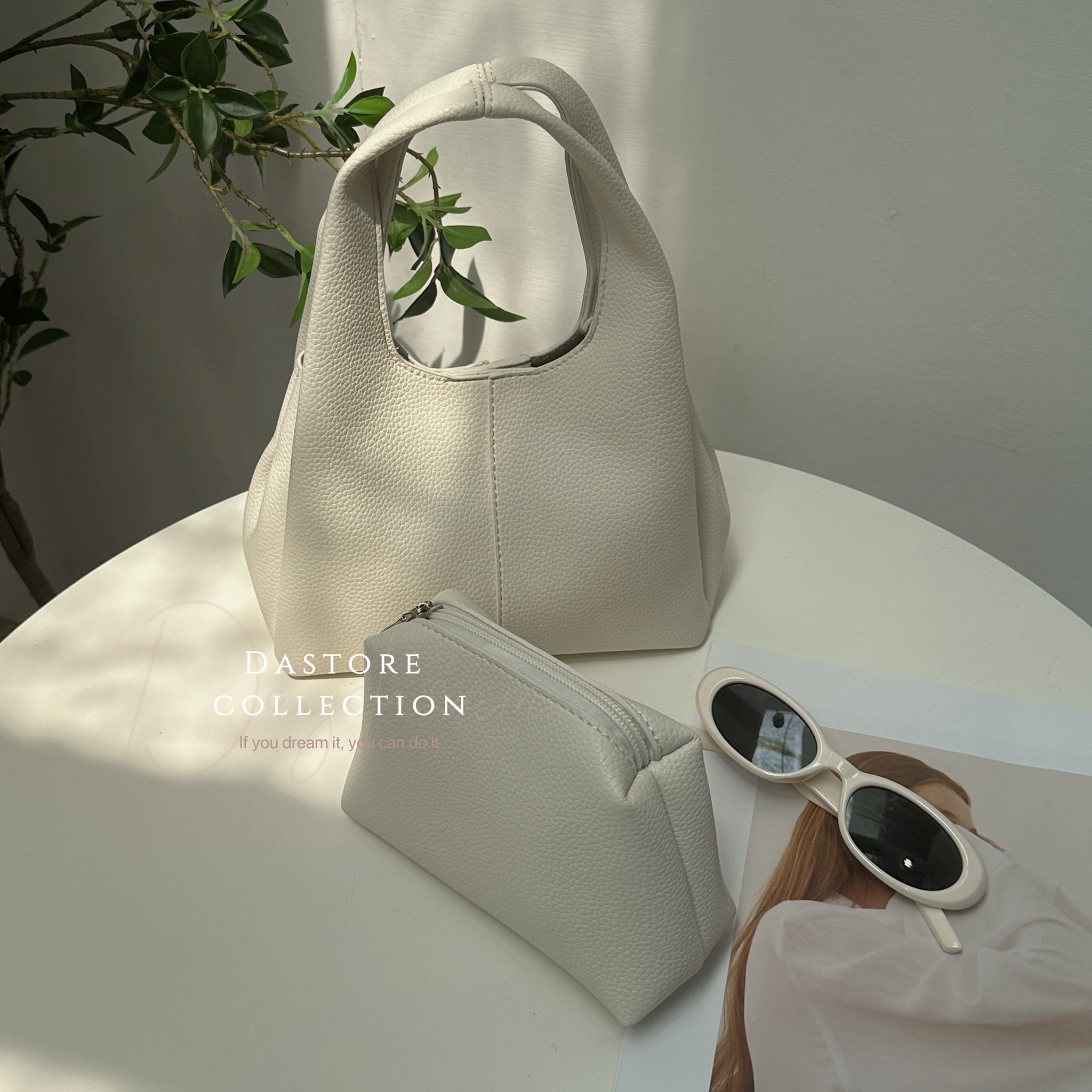 荔枝紋子母包菜籃子/三色