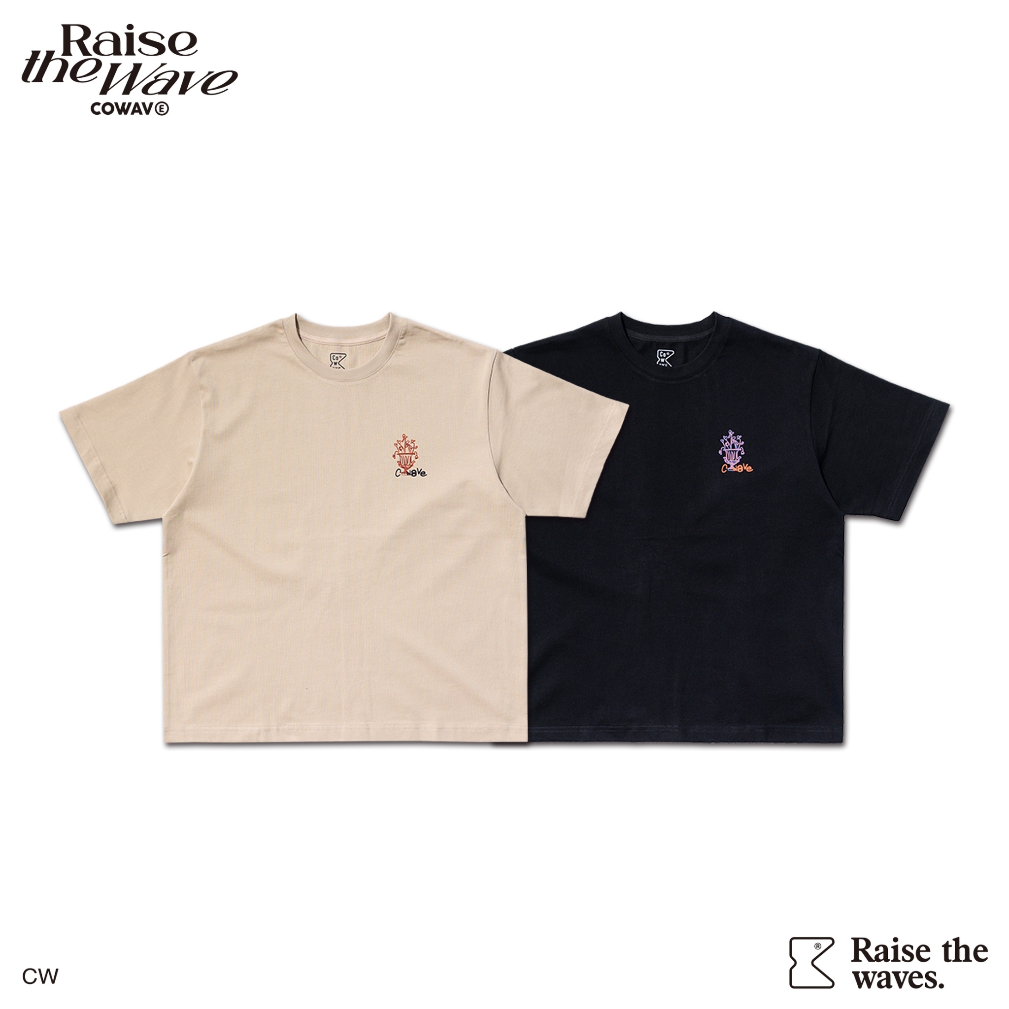 COWAVE 2025 Spring & Summer Doodle Flowers Tee