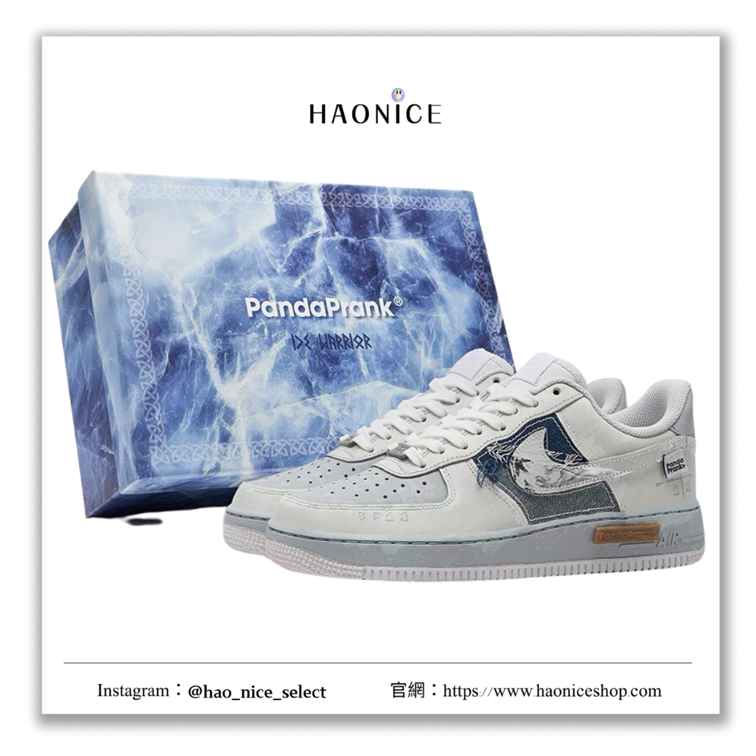 【HAO NICE 】熊貓惡作劇系列 ❗️配合FAKEBUSTERS驗鞋 ❗️ Nike Air Force 1 Low 踏雪尋疆系列 白色之霧訂製 復古定制板鞋🔥
