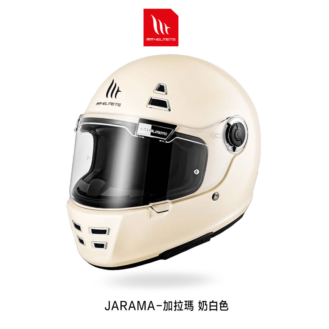 MT JARAMA 加拉瑪 全罩安全帽 奶白