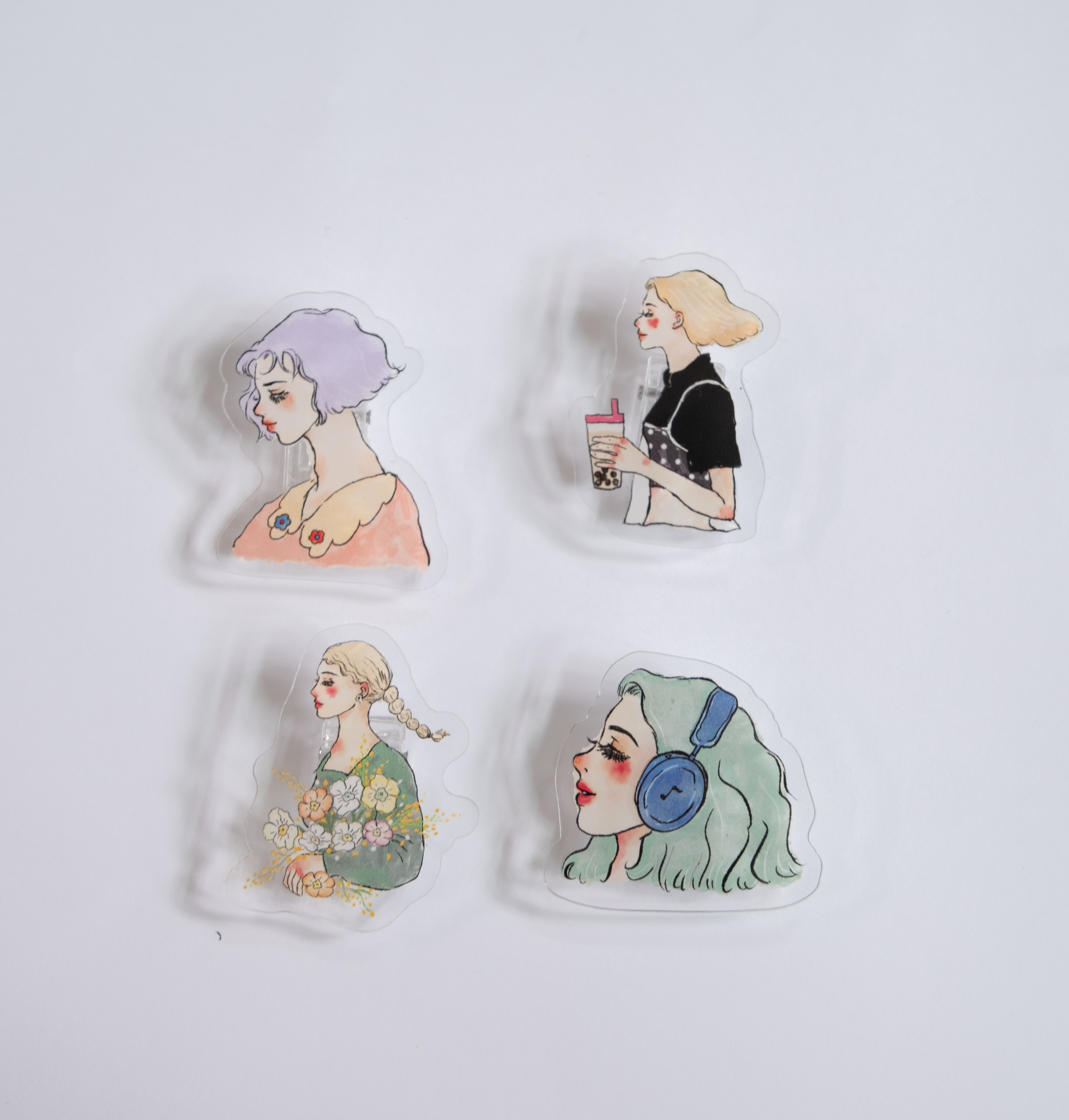 我們快樂地向前走 系列 壓克力夾子｜甜蜜生活