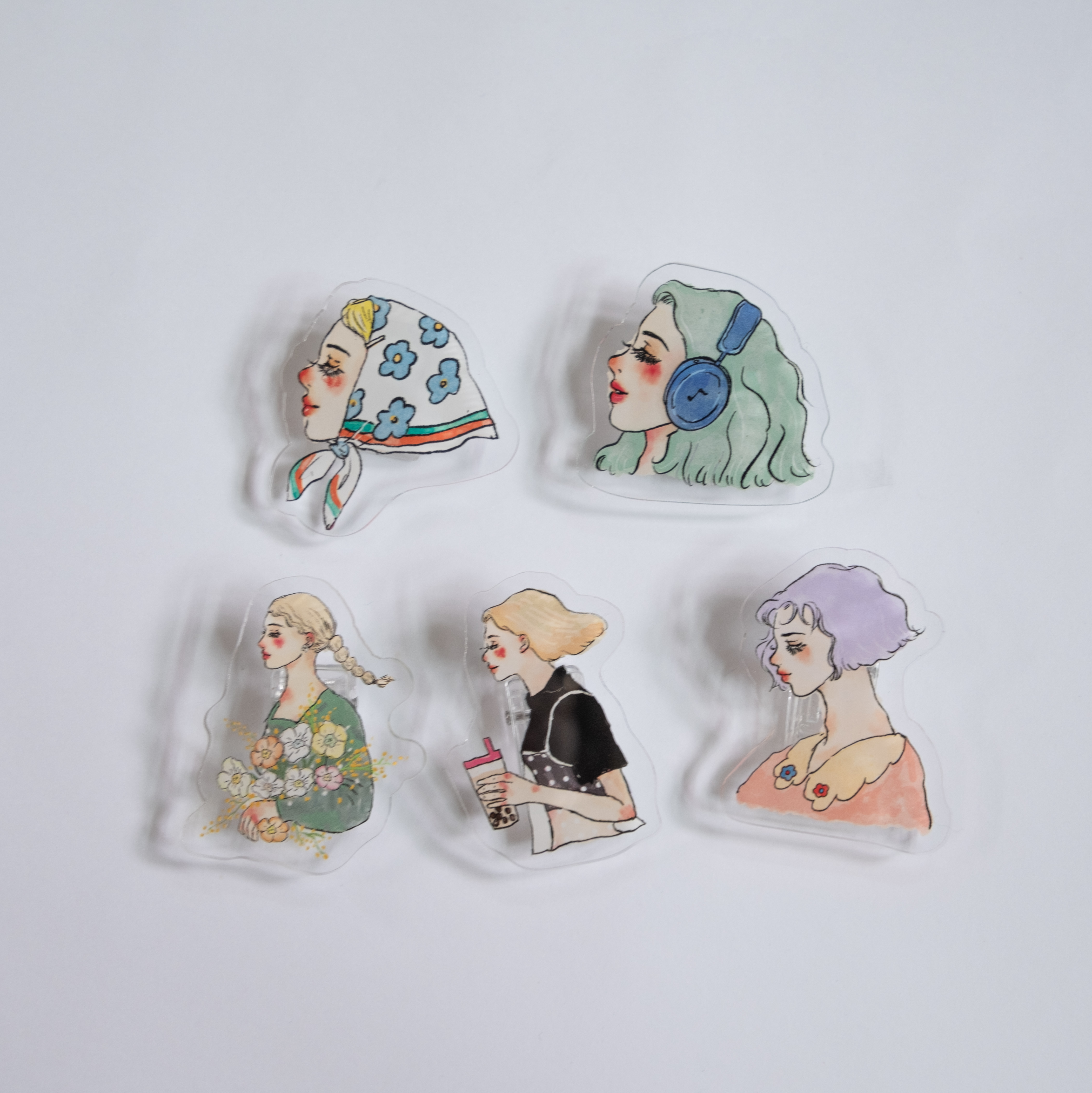 我們快樂地向前走 系列 壓克力夾子｜甜蜜生活