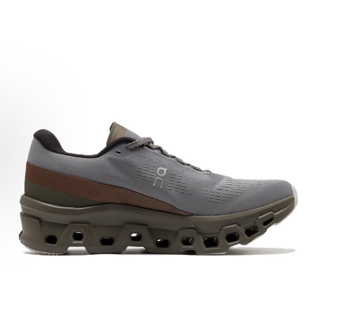 PLEASURES x On Cloudmonster 2 聯名灰色跑鞋（男款）