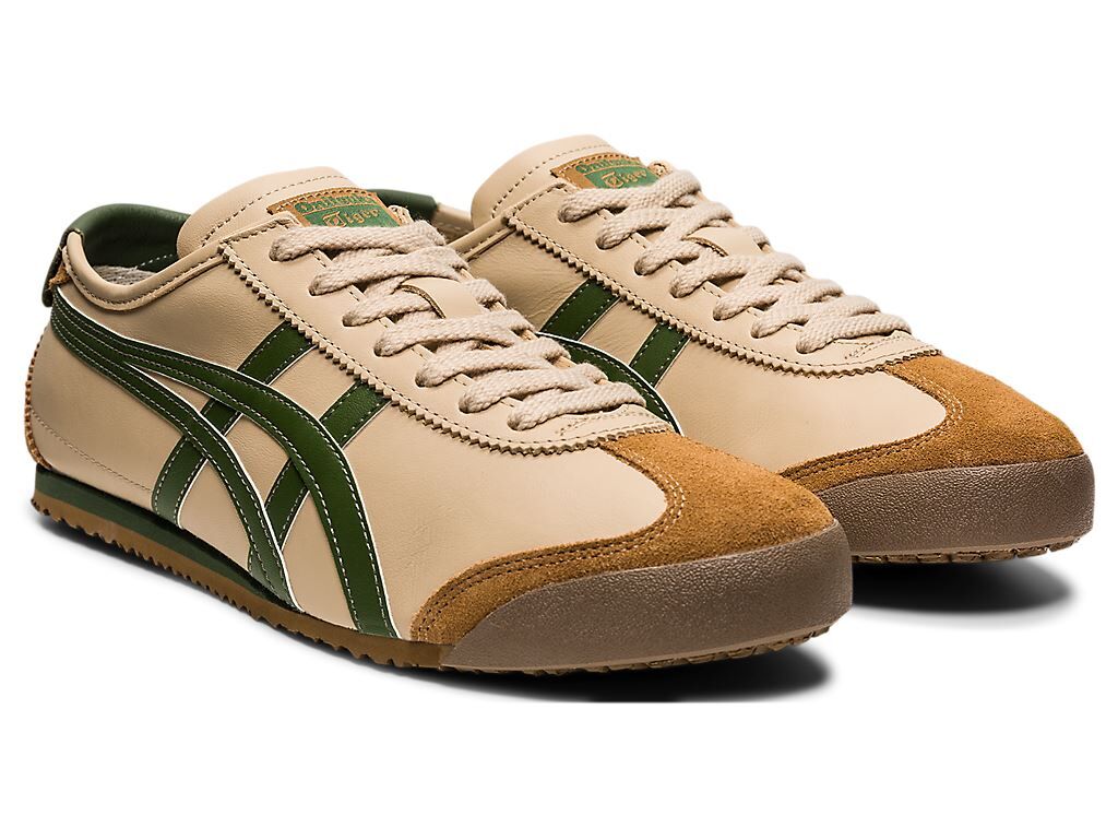 Onitsuka Tiger MEXICO 66 淺棕底綠虎爪紋