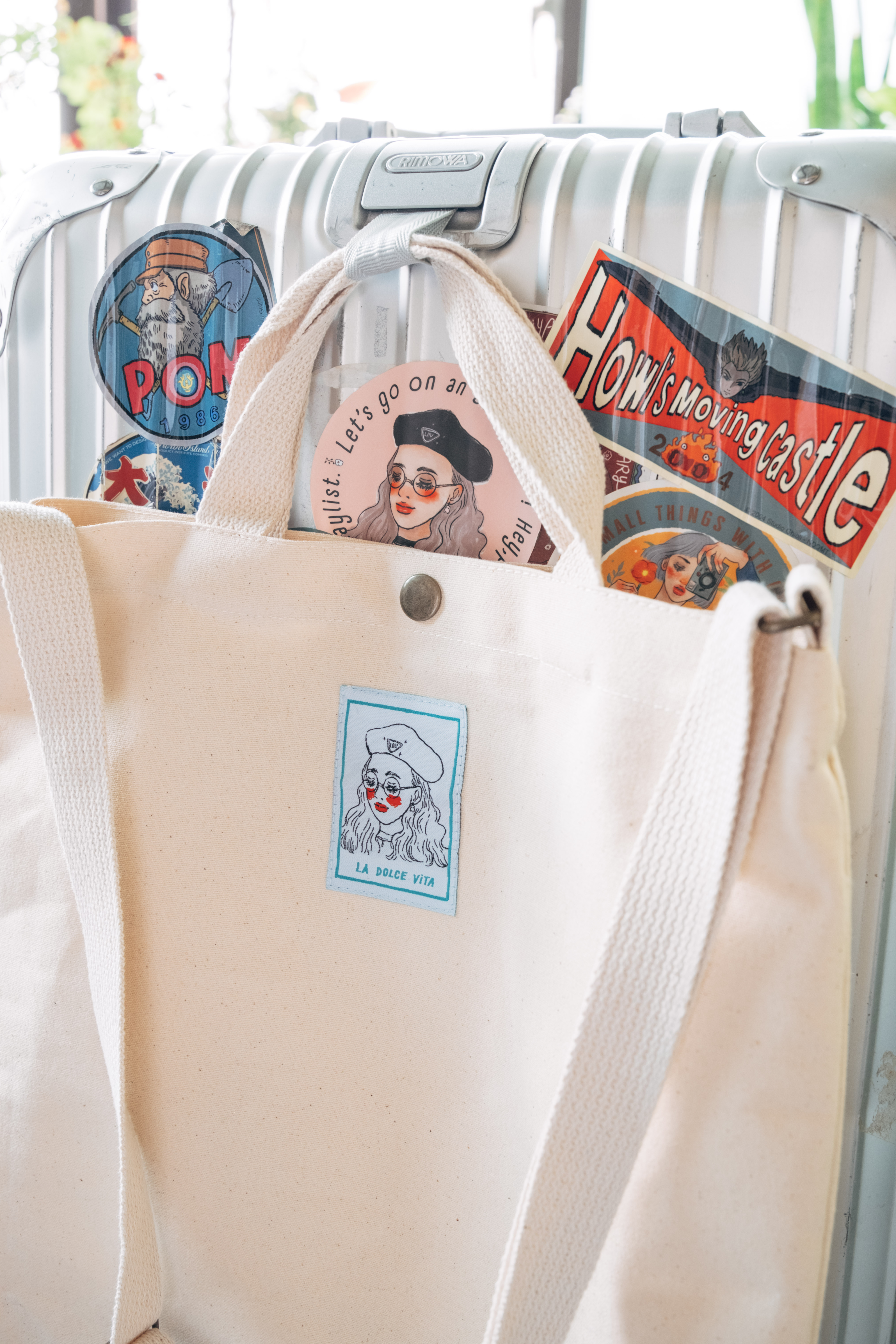 快樂向前走 帆布雙背袋 甜蜜生活帆布袋｜甜蜜生活