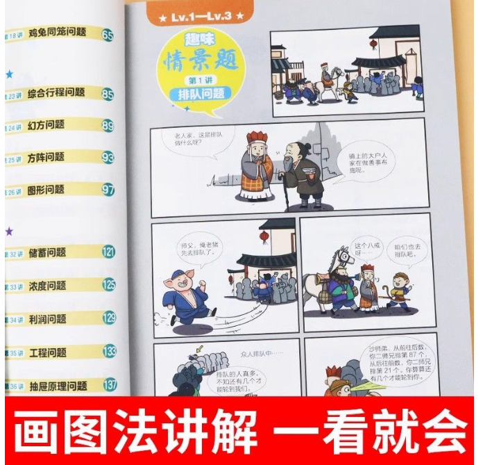 小学生漫画应用题（2本）