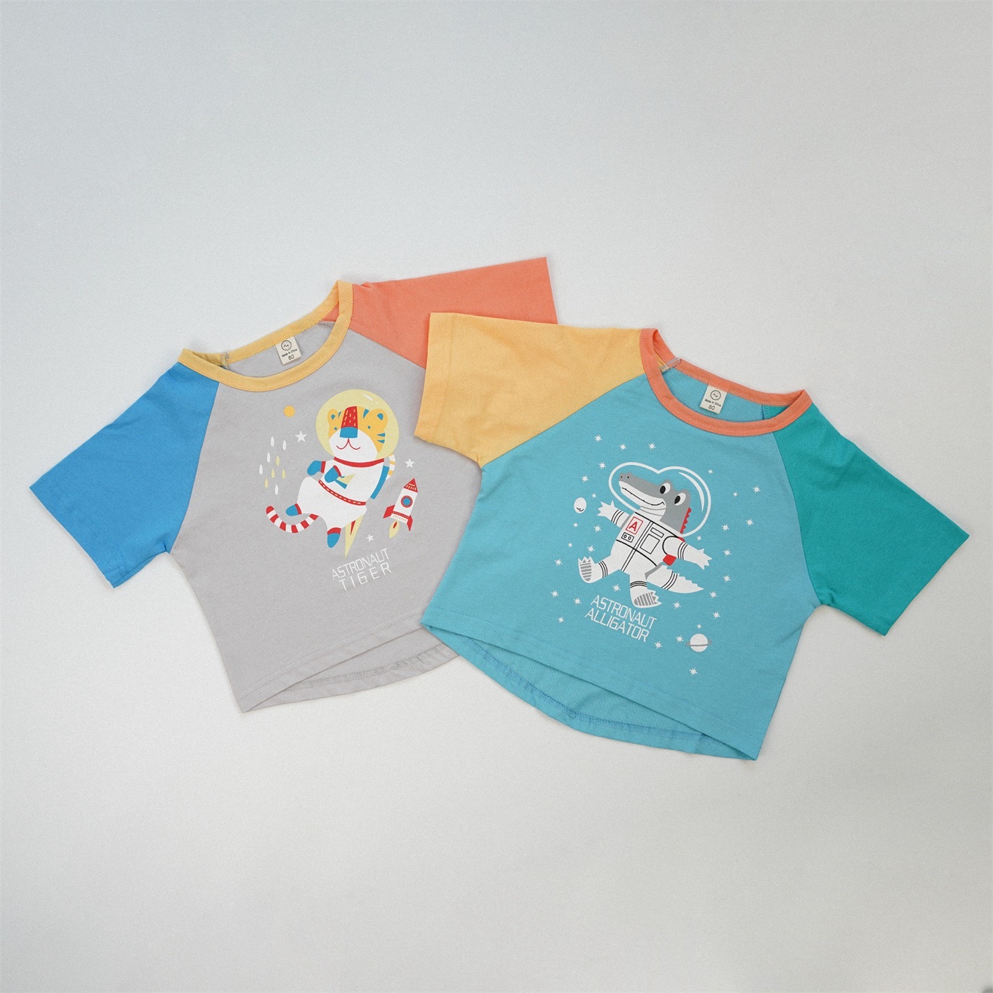 小動物拼袖短袖上衣