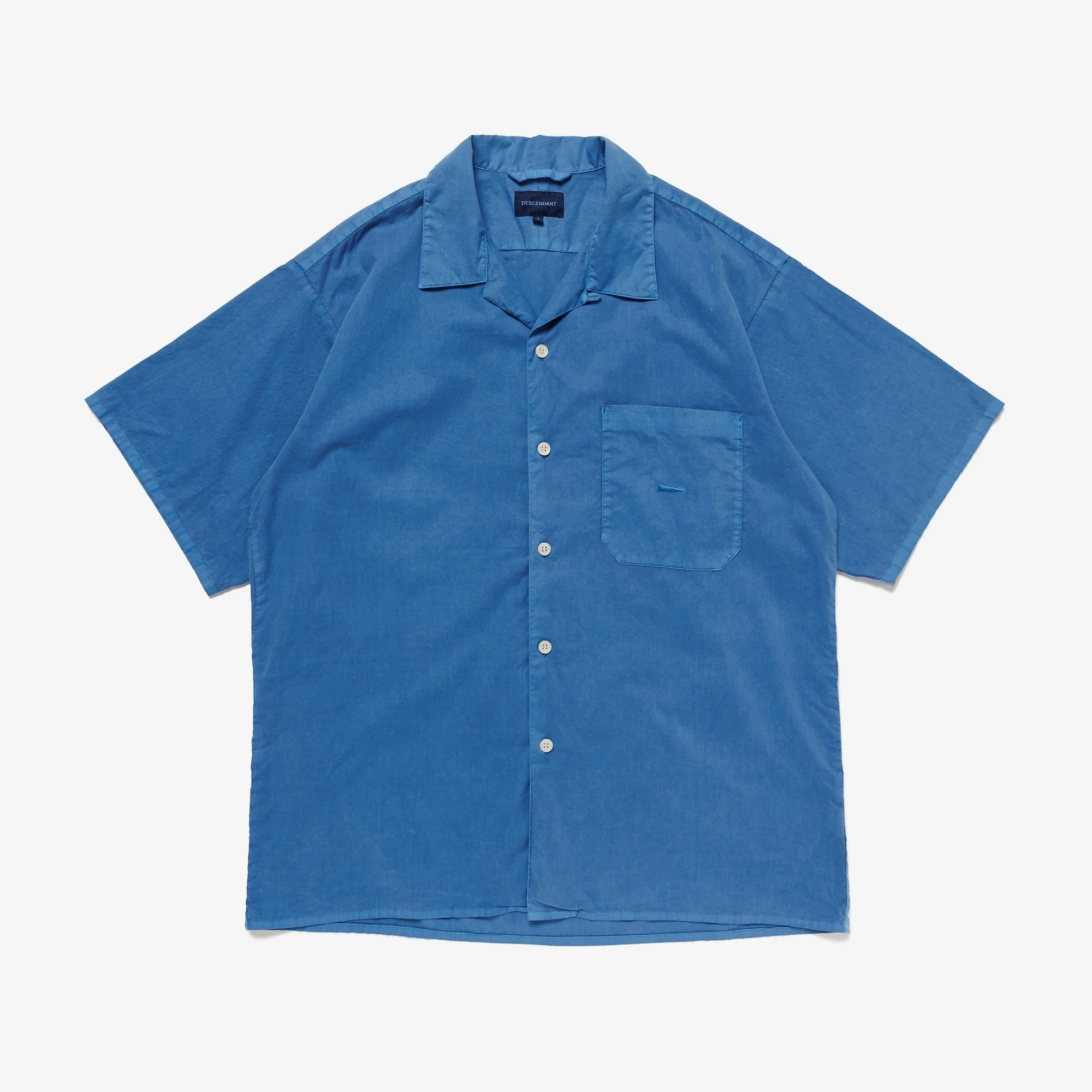 DESCENDANT 2025 S WIND OPEN COLLAR SS SHIRT PIGMENT DYE - PRE ORDER ITEM (預訂中)