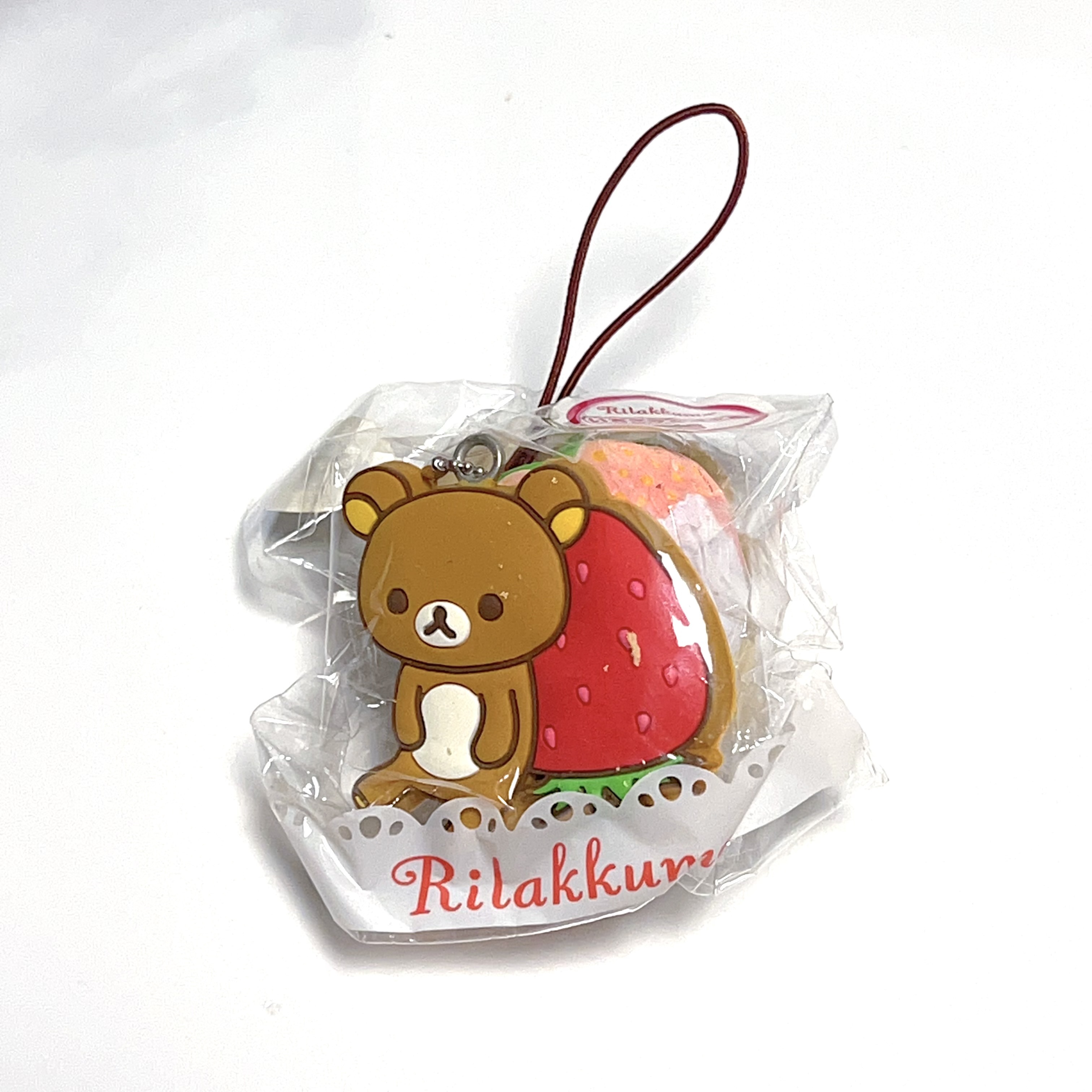 Rilakkuma white chocolate pink strawberry with peanut chips