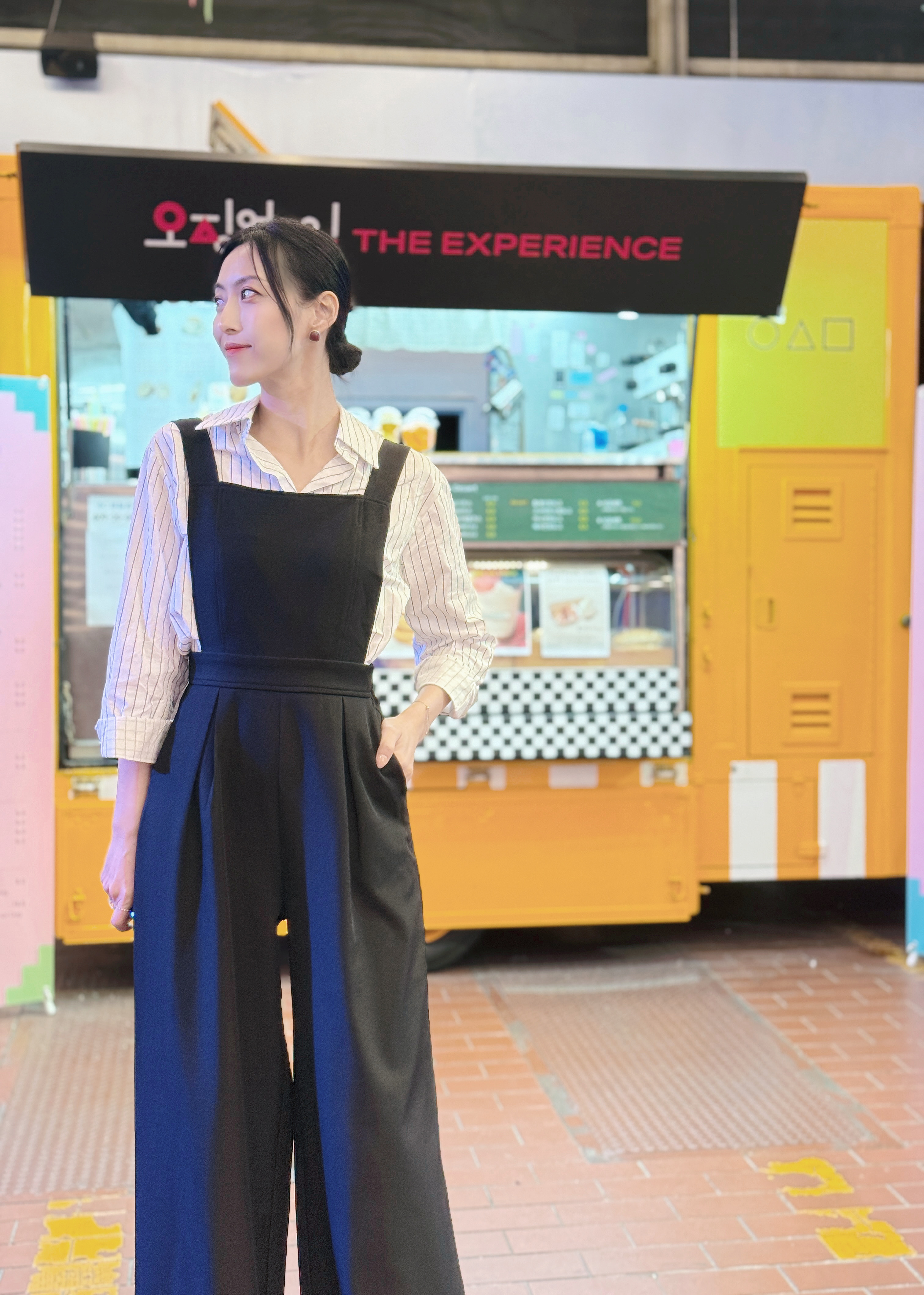 SET#7251🤍韓式胸下就是腿工人褲Set