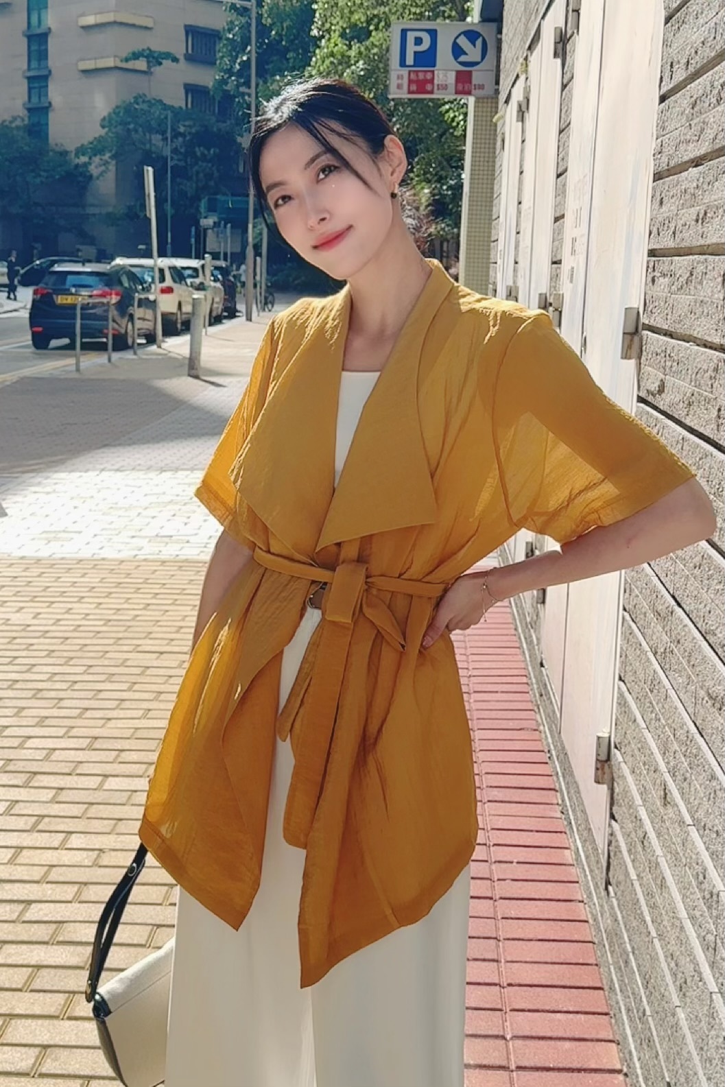 JK#7246🤍樹紋柔焦中長外套