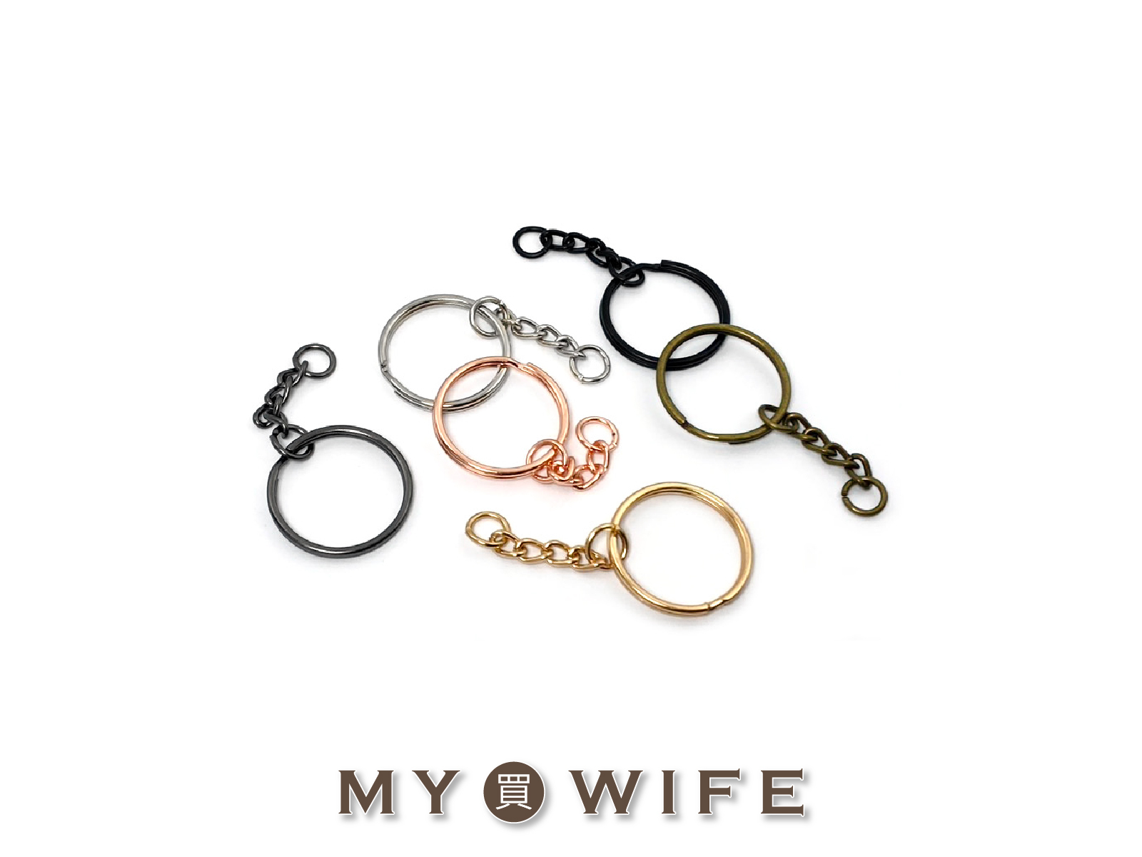 25mm四節鍊鑰匙圈+C圈_鑰匙圈/吊飾_6色【JN-J117】