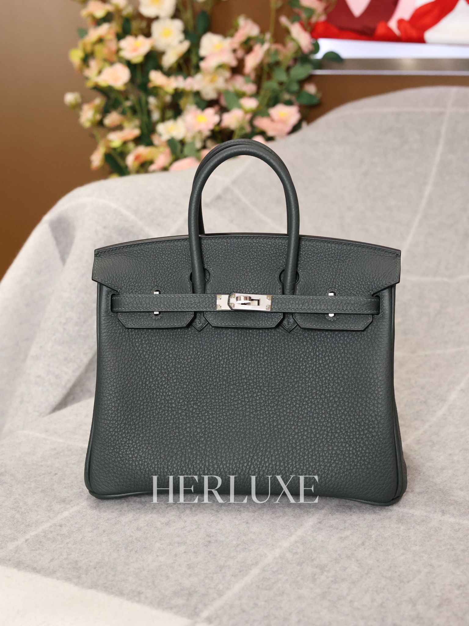 Birkin 25 04 new vert fonce ck togo K