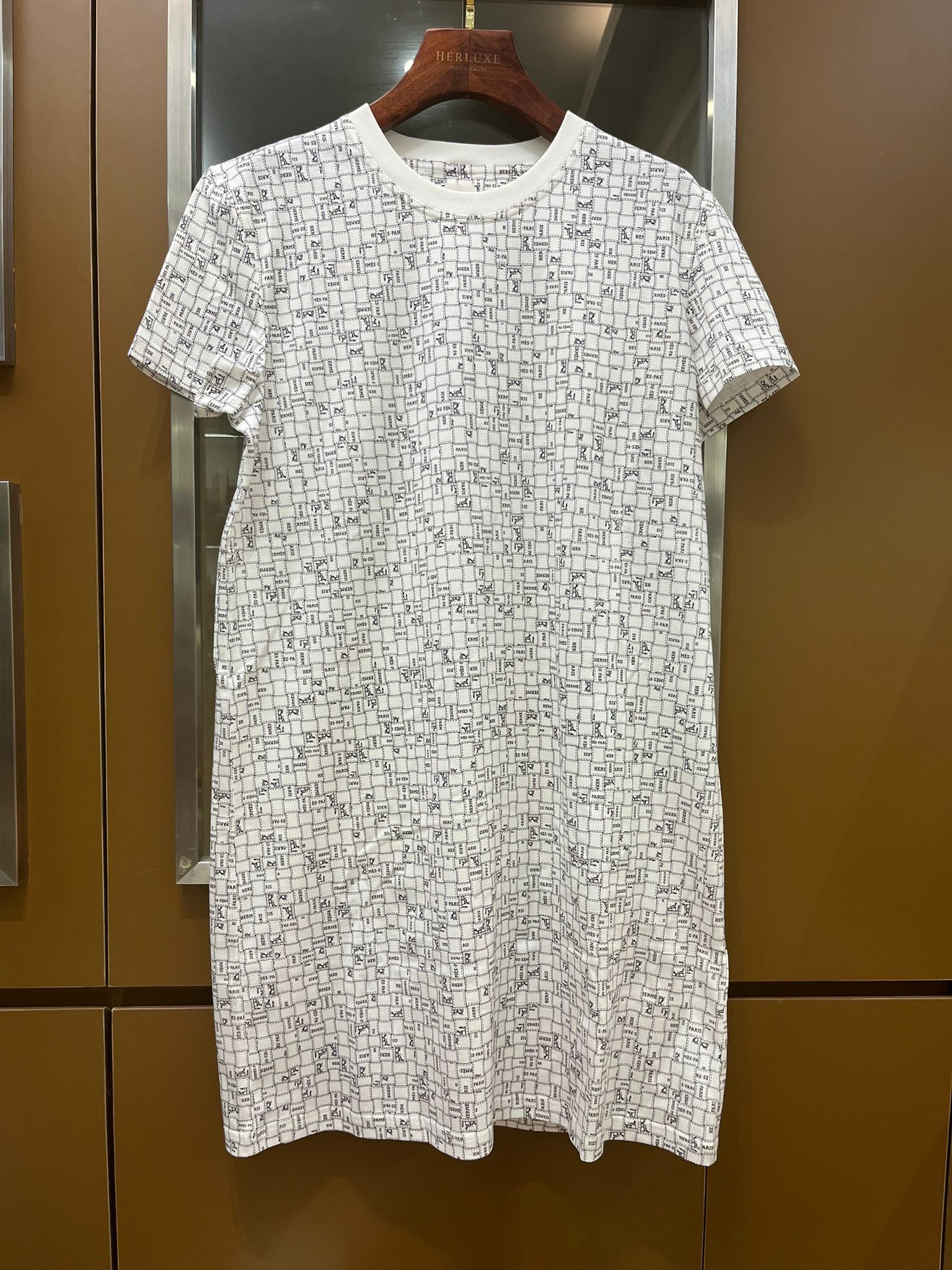 "Bolduc au Carre" straight dress 91 blanc casse size 38