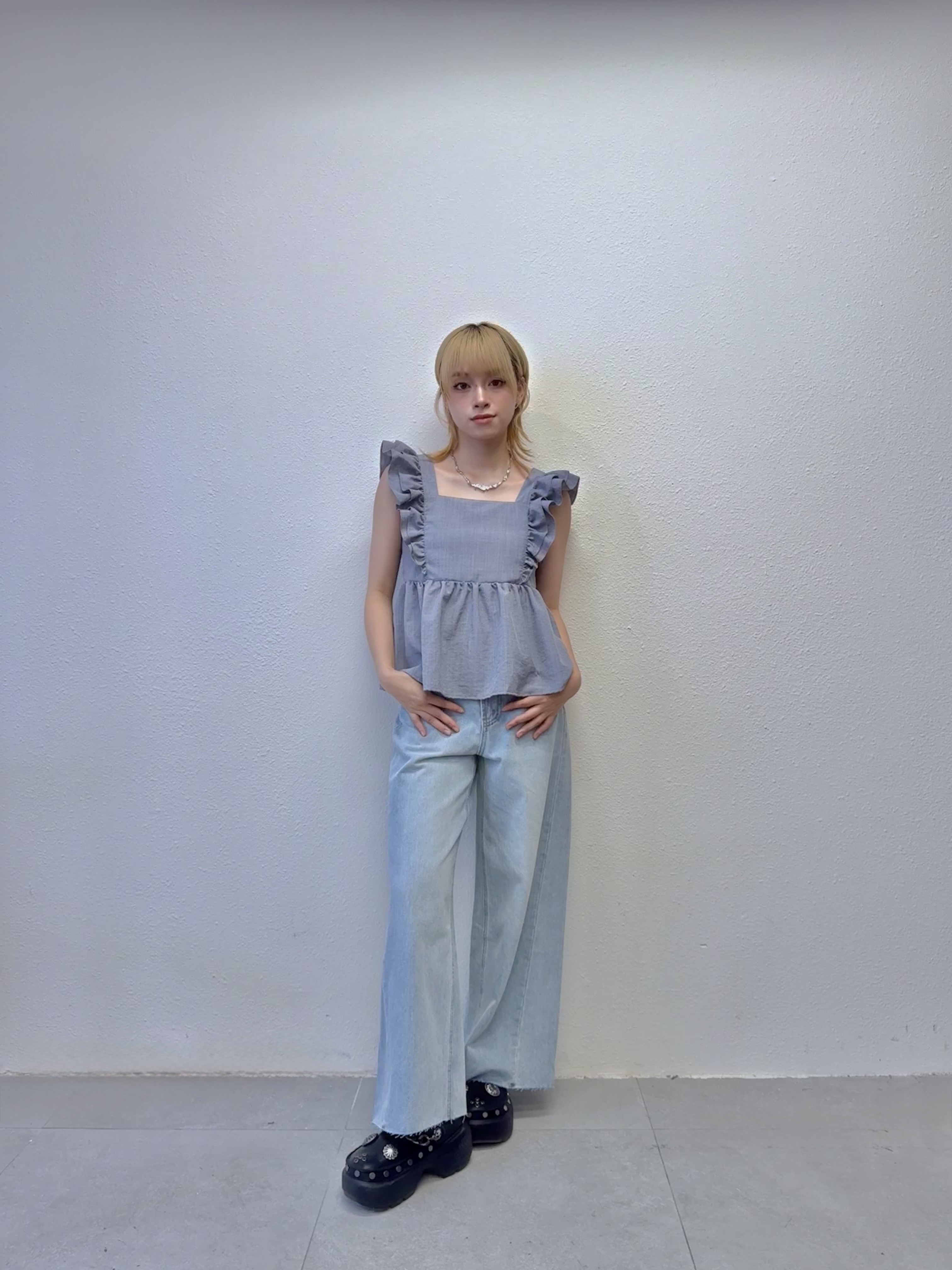 日常必備 ～側縫線簿柔軟藍牛 ! - TR52595