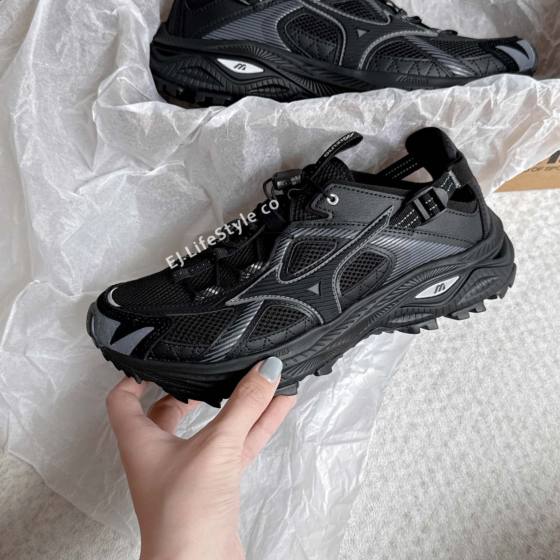 MIZUNO RACER TRAIL SE 全黑 黑灰 溯溪鞋 涼鞋 透氣 男女鞋 D1GH241903 / 預購