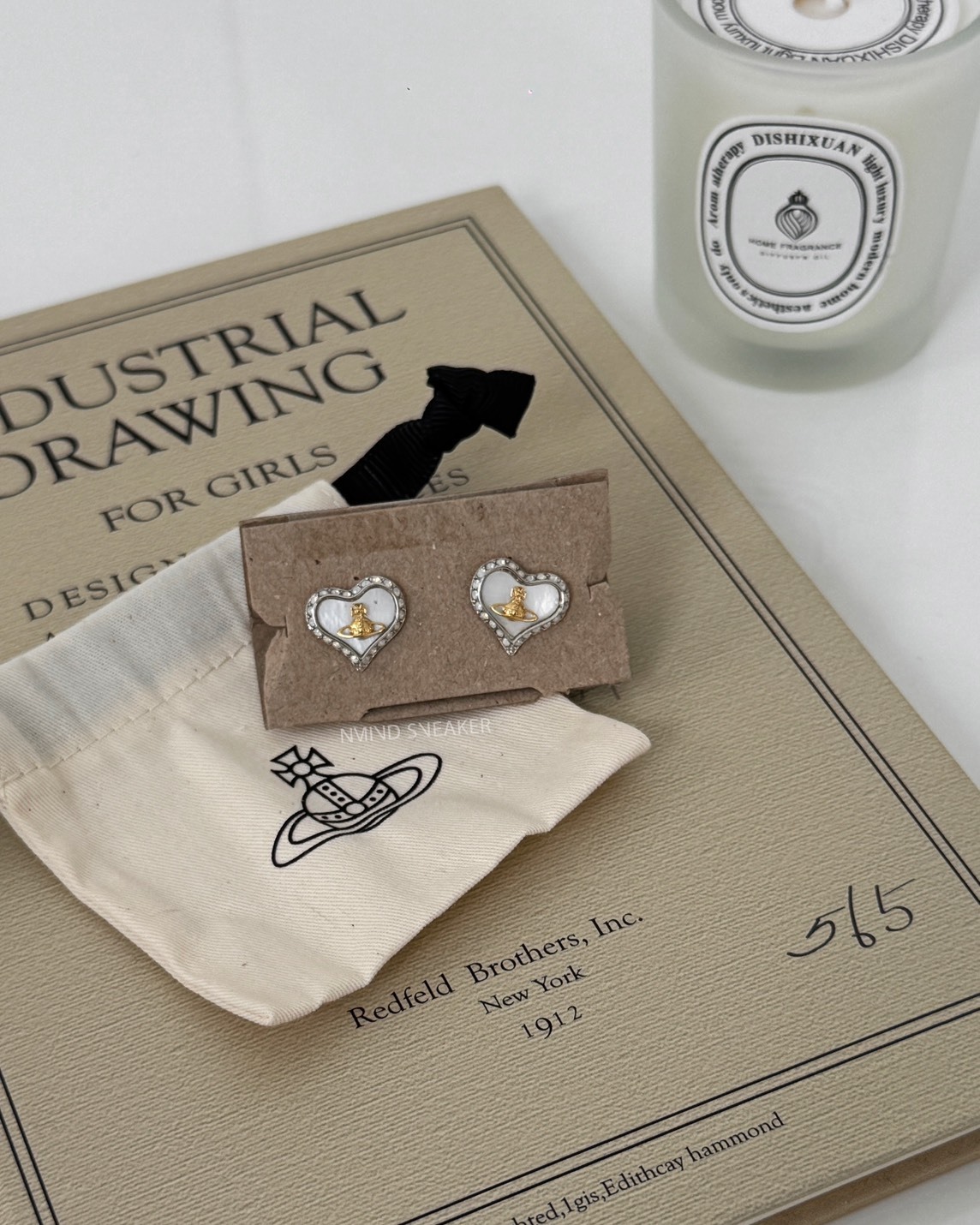 <快速出貨> Vivienne Westwood 珍珠母貝心型耳環