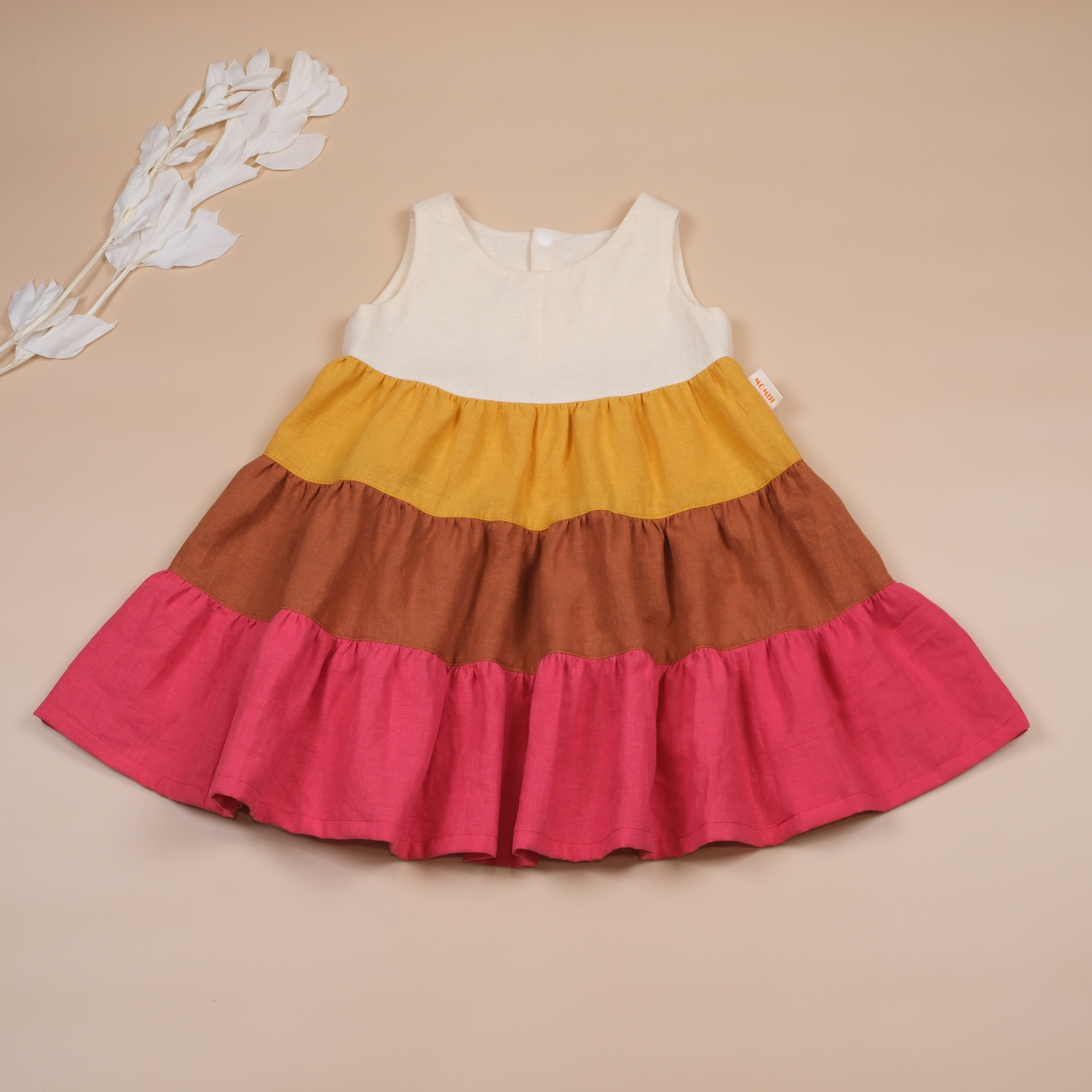 暮光階語 Twilight Tiers ⟡ 夕陽甜桃 ⟡ 手作女童無袖洋裝