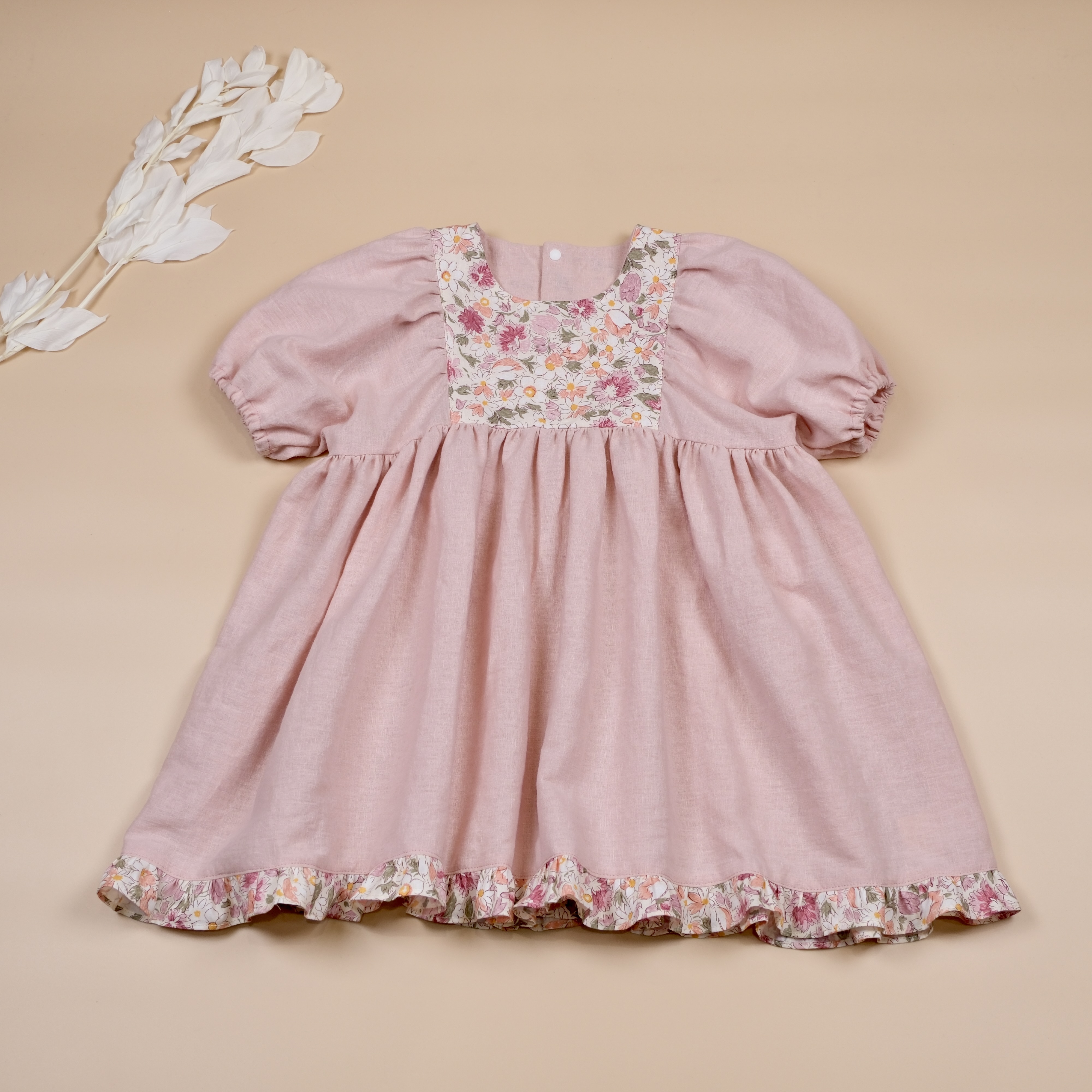 花語時光 Hanakotoba ⟡ 晨光果茶 ⟡ 手作女童半袖洋裝