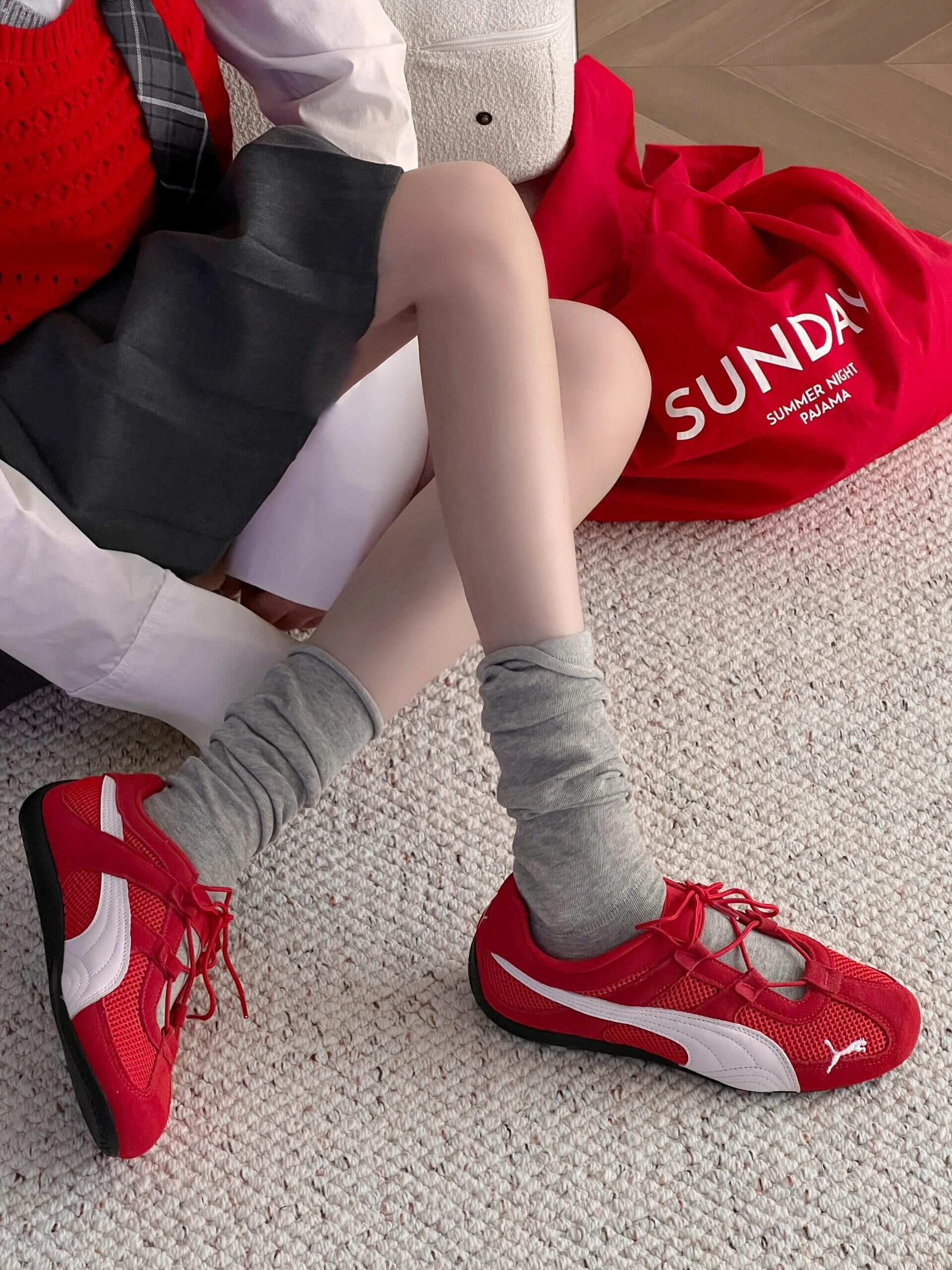 Puma Speedcat GO 賽車鞋 芭蕾舞鞋 涼鞋 休閒 正紅 紅白 麂皮 女鞋 403589-02/預購