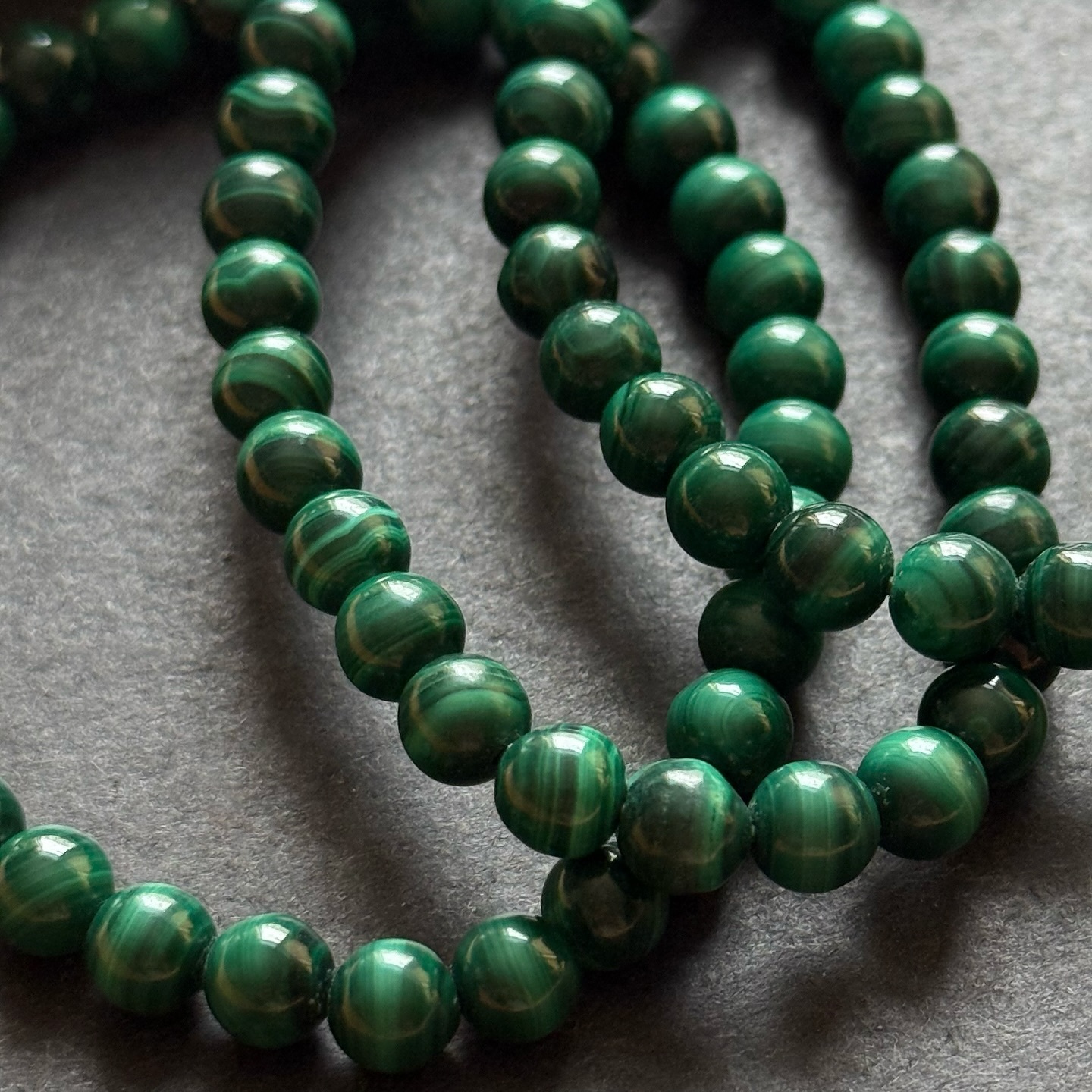 [原石] 絲絨孔雀石 水晶手串