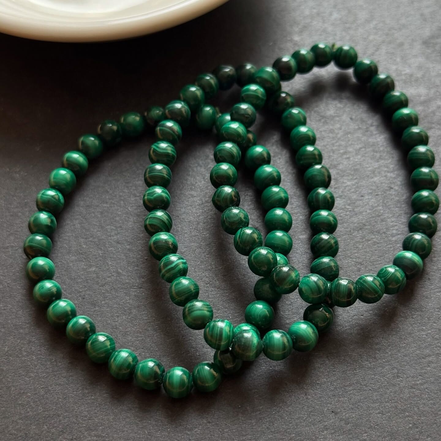 [原石] 絲絨孔雀石 水晶手串