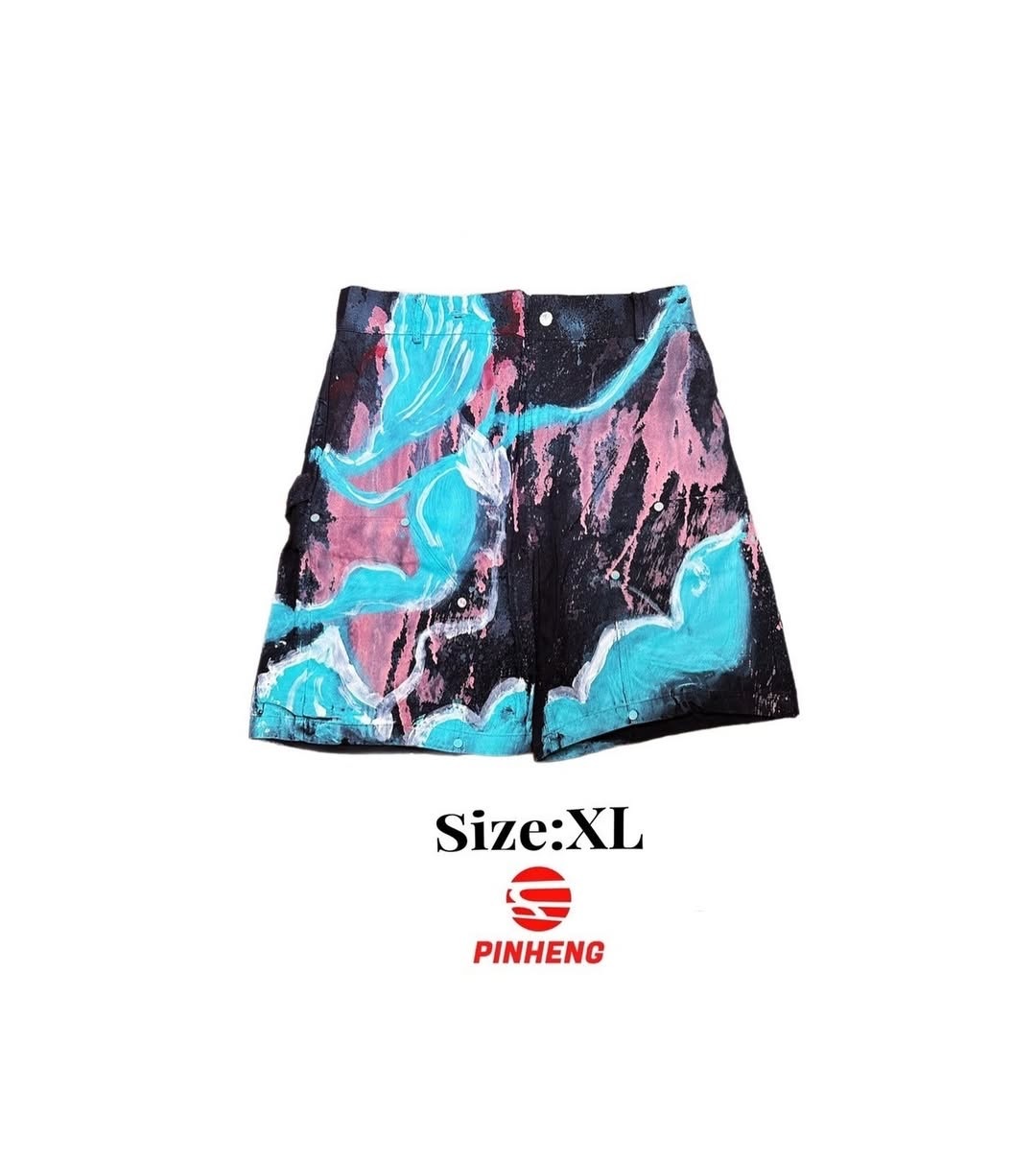 PINHENG 合花三部曲—蓮花工裝直筒牛五分褲