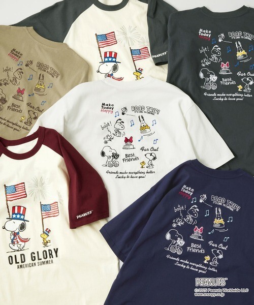 【PEANUTS / SNOOPY】花生史努比 復古 印花 超大短袖T恤