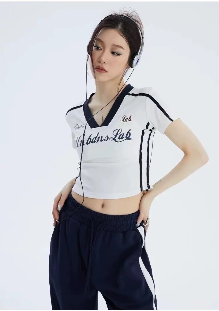 (GOAL)  美式球衣 V領短版上衣 UNBD 217