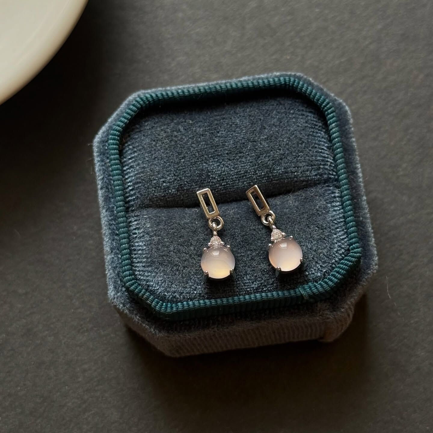 [原石] 粉晶 925銀耳環 水晶耳環