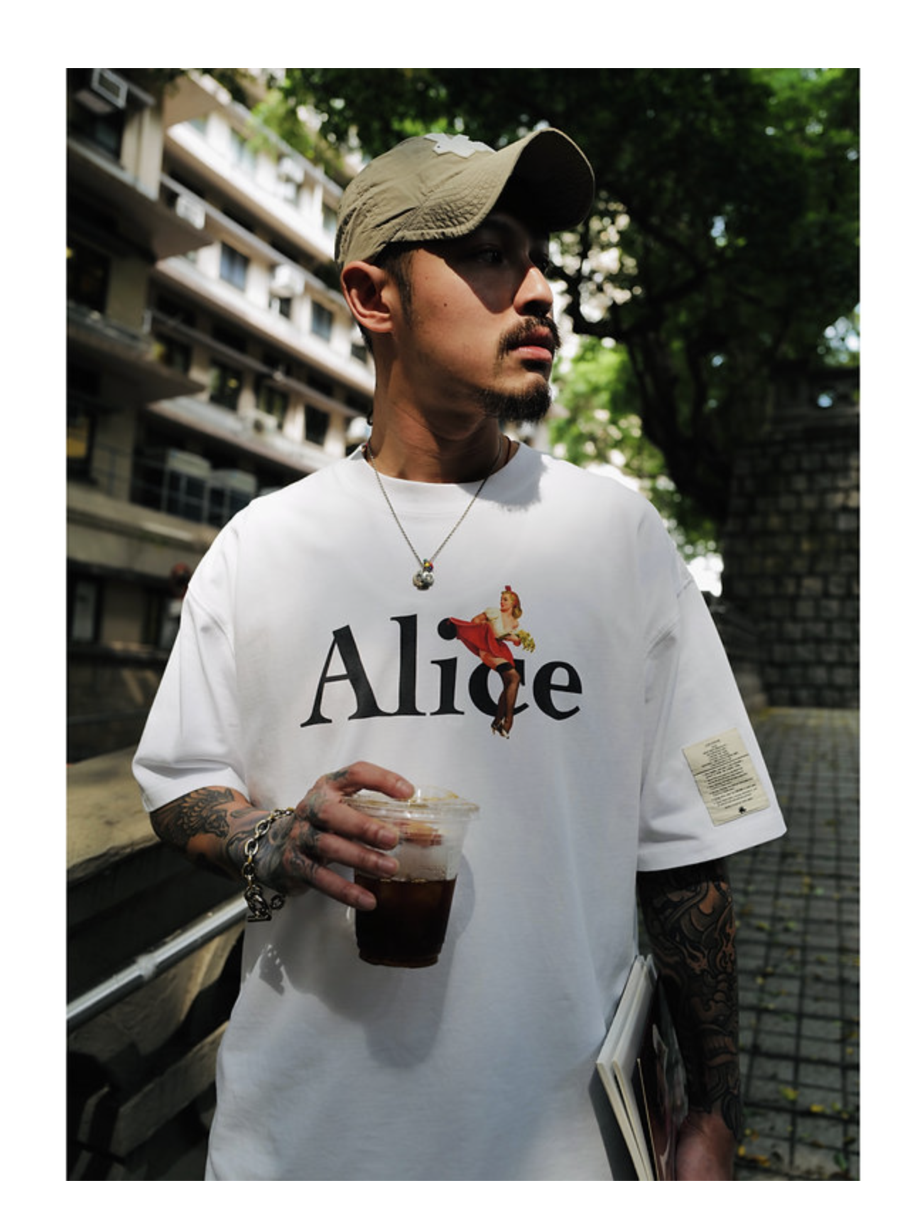 Club Stubborn The Alice Pinup Model Tee - White