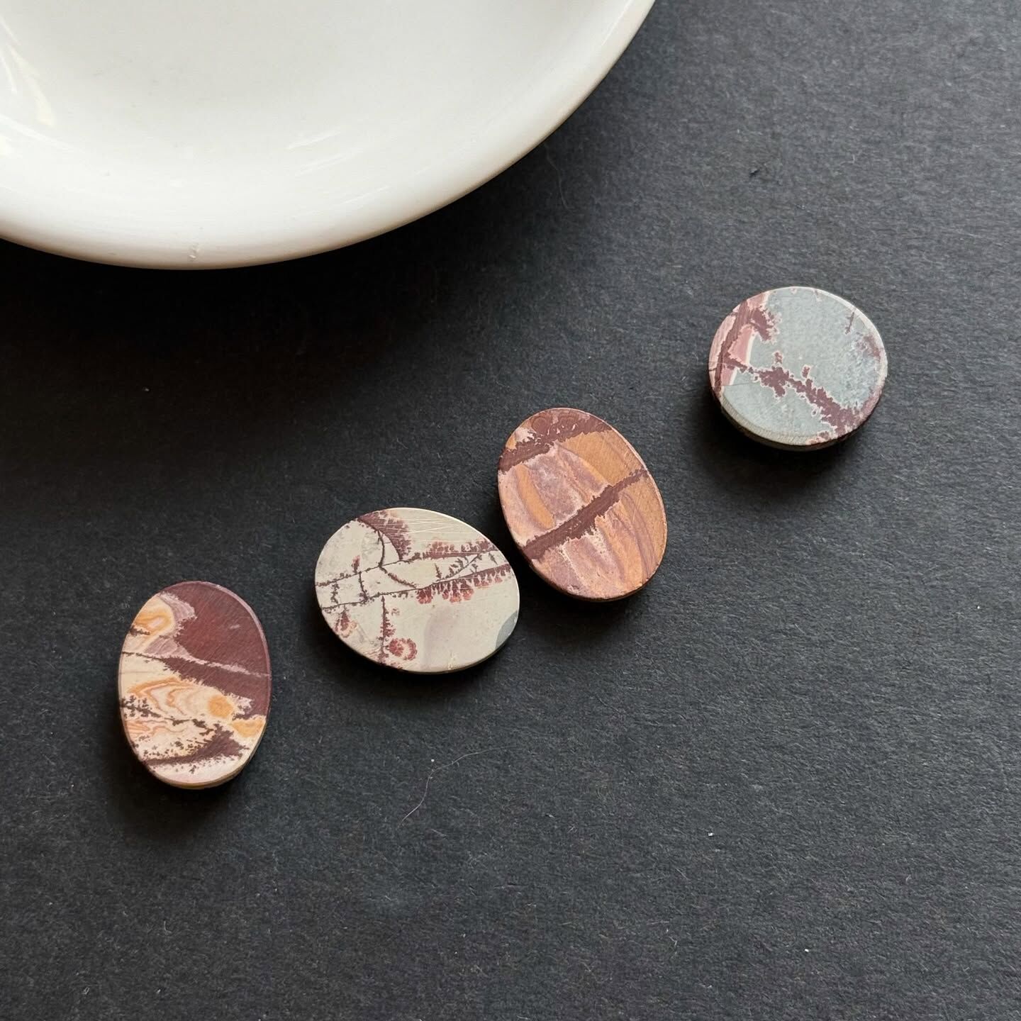 [原石] 墨西哥國畫石 水晶蛋面 水晶墜面