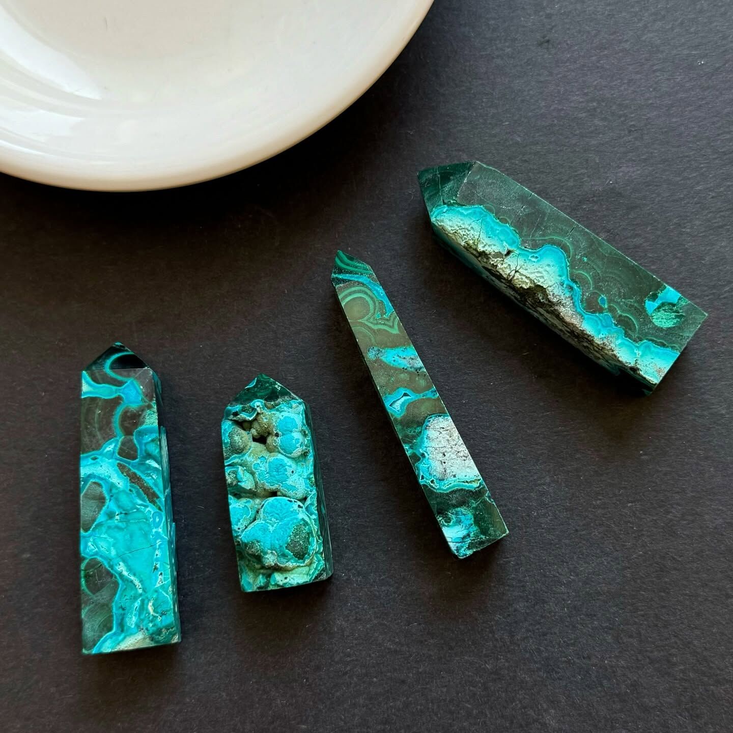 [原石] 矽孔雀石 水晶柱