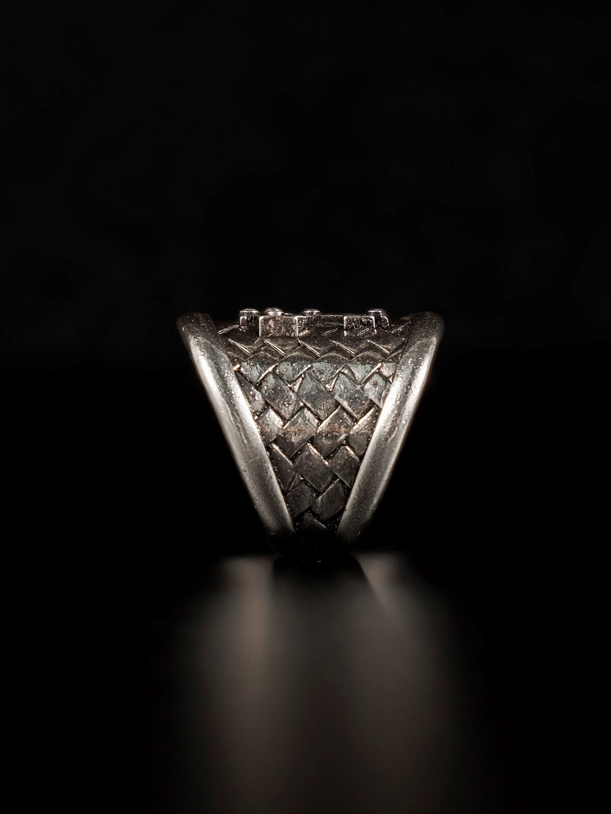 STK SmallTownKid 編織花紋 兩用 方巾扣 戒指